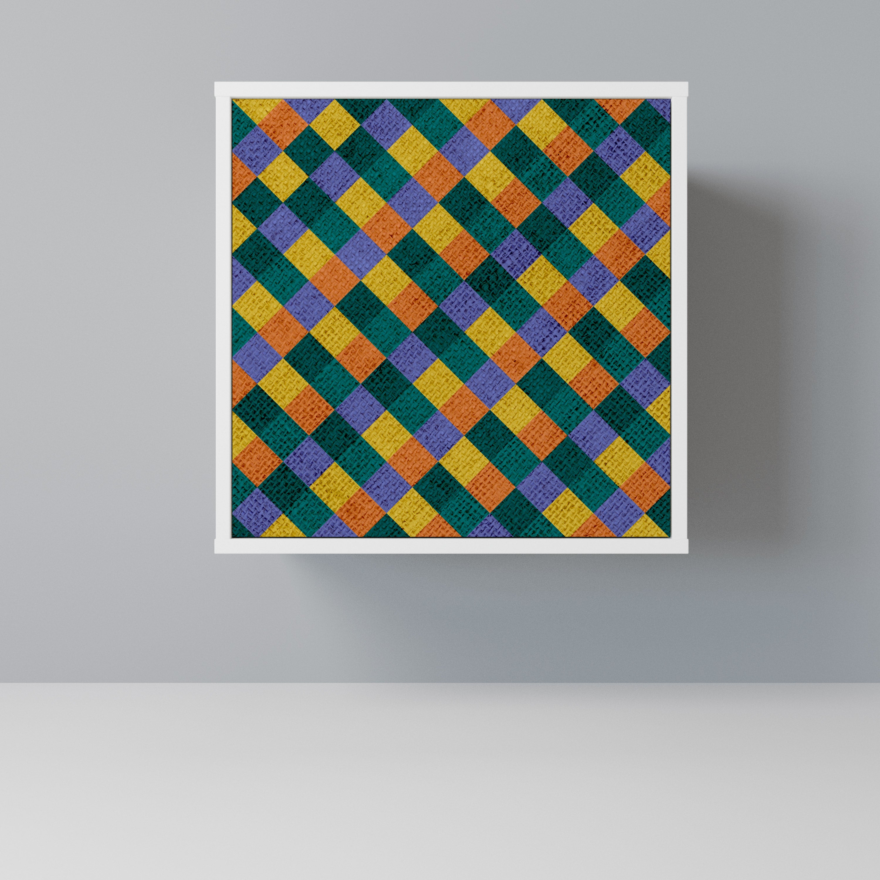 PAINTED SQUARES MIX Komoda 1-drzwiowa korpus Biały