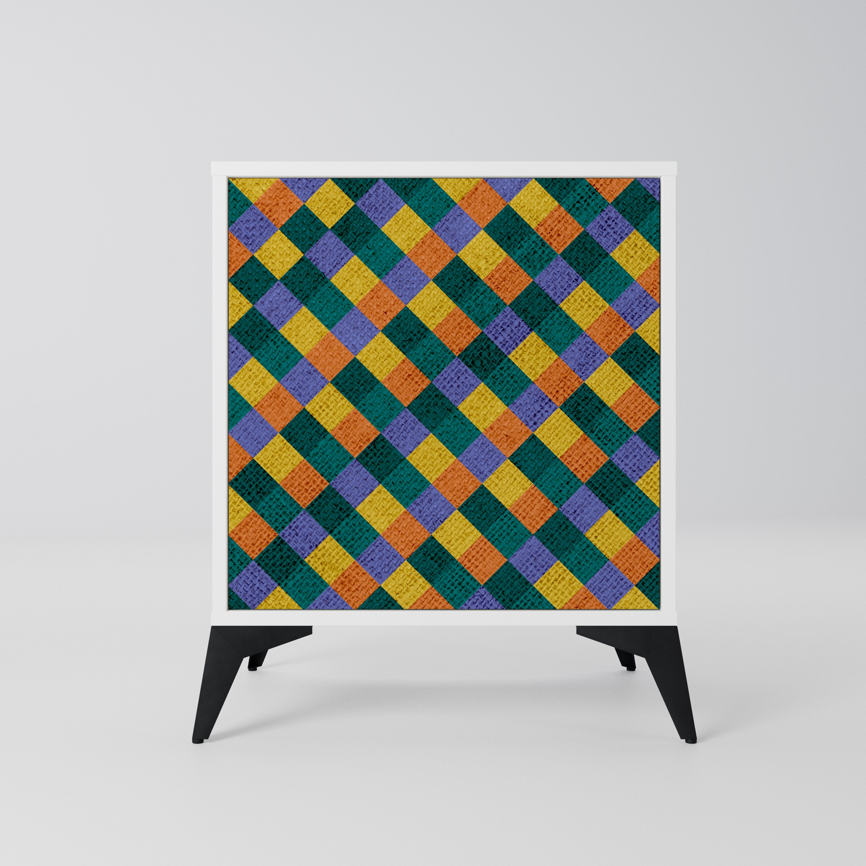 PAINTED SQUARES MIX Komoda 1-drzwiowa korpus Biały
