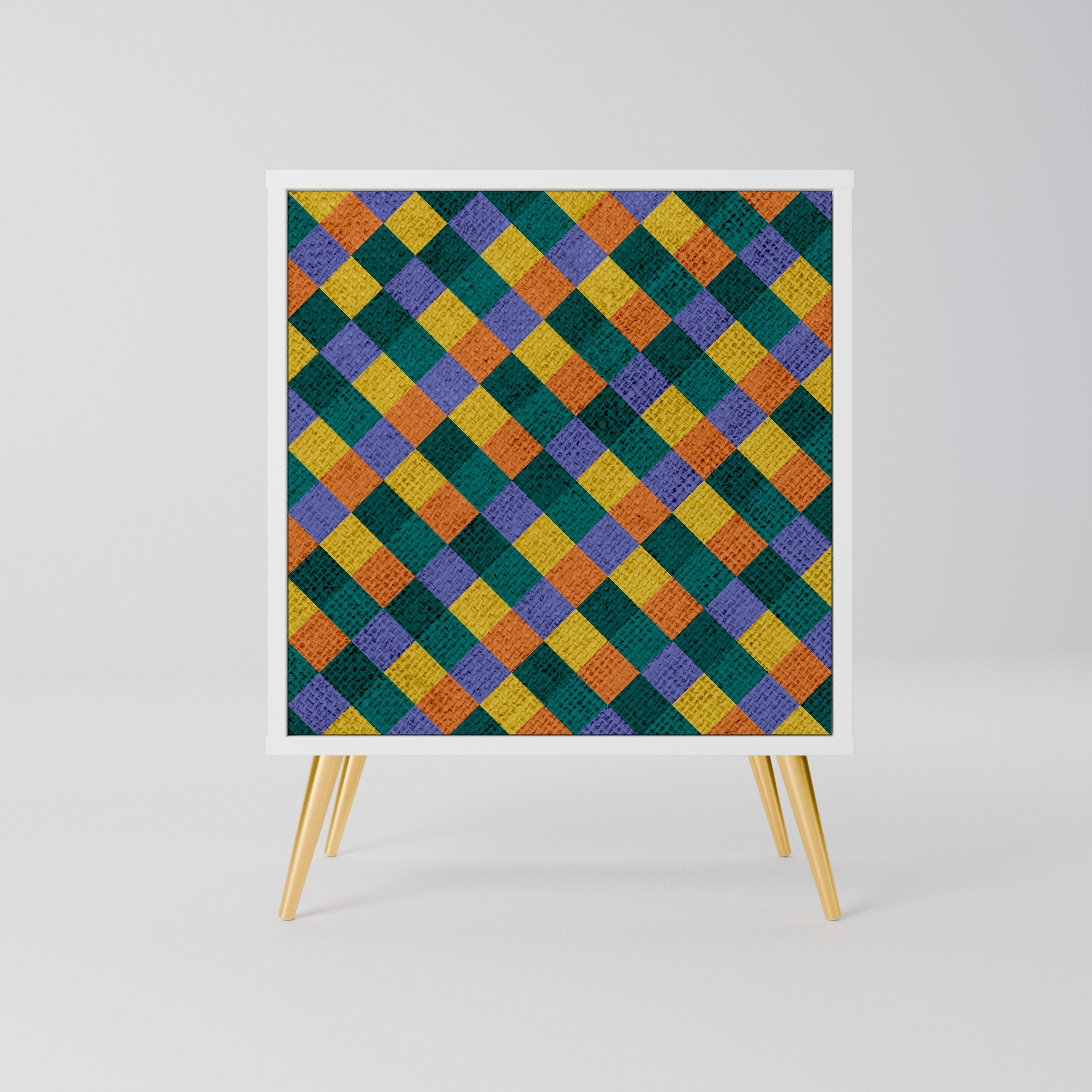 PAINTED SQUARES MIX Komoda 1-drzwiowa korpus Biały