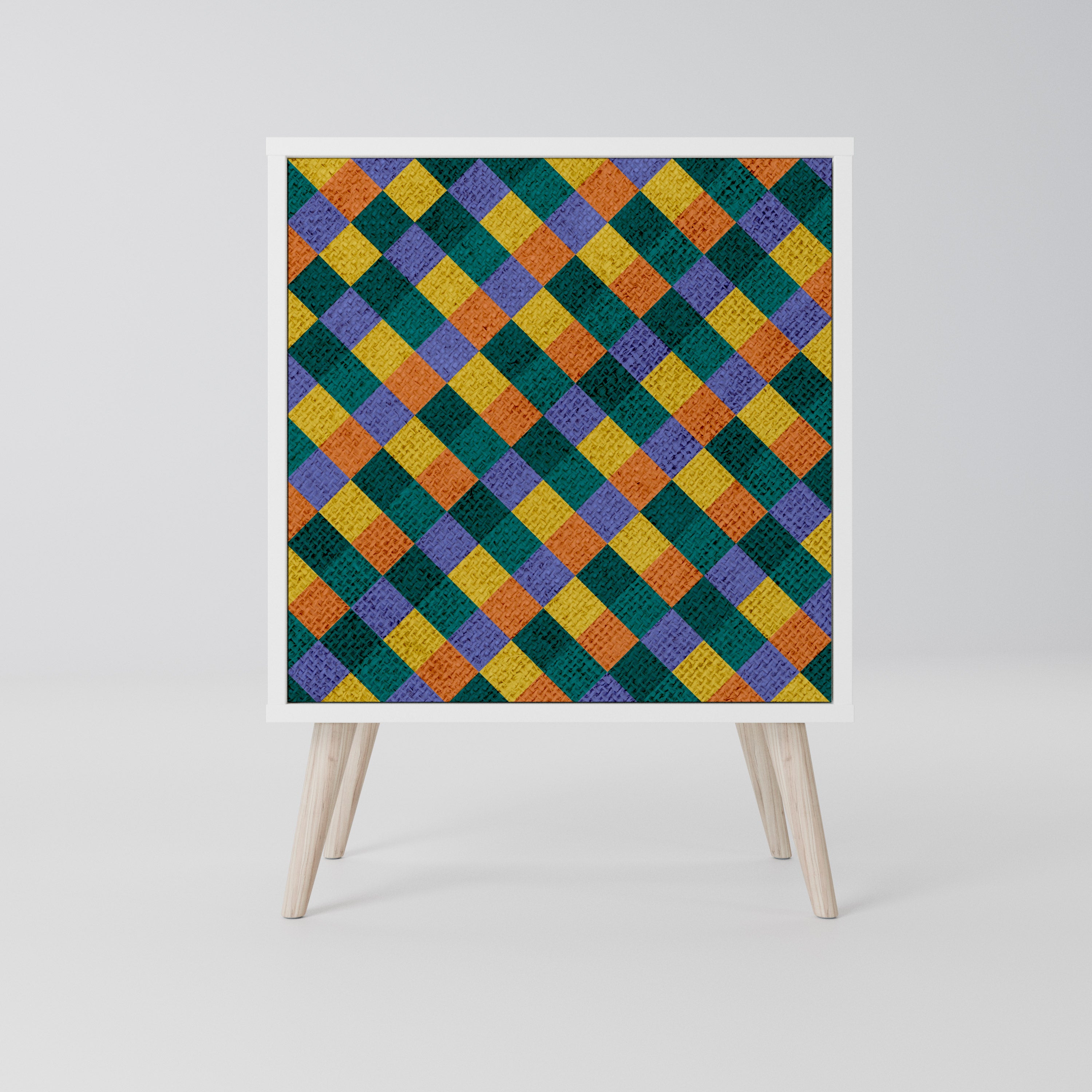 PAINTED SQUARES MIX Komoda 1-drzwiowa korpus Biały