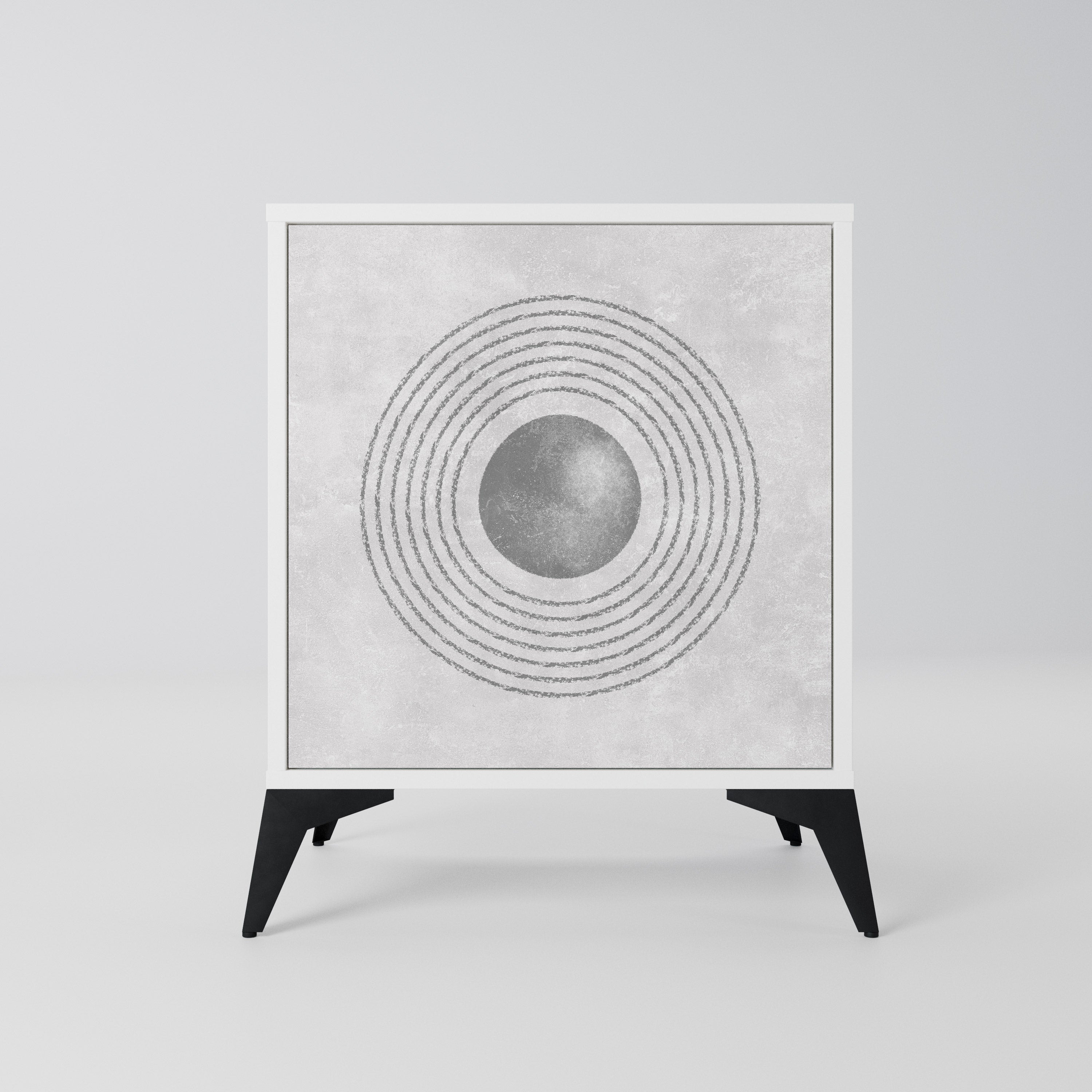 SOLID CIRCLES Komoda 1-drzwiowa korpus Biały