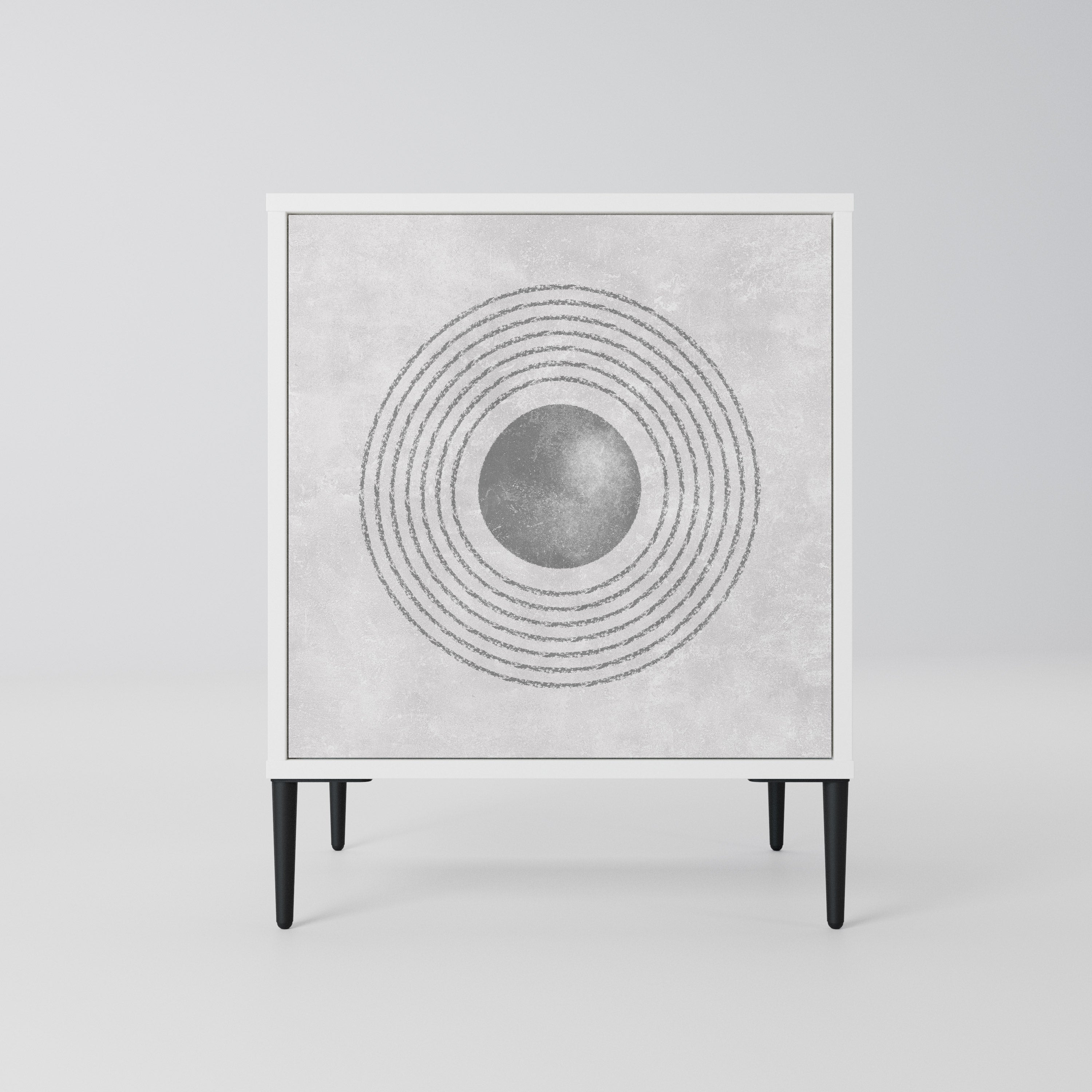 SOLID CIRCLES Komoda 1-drzwiowa korpus Biały