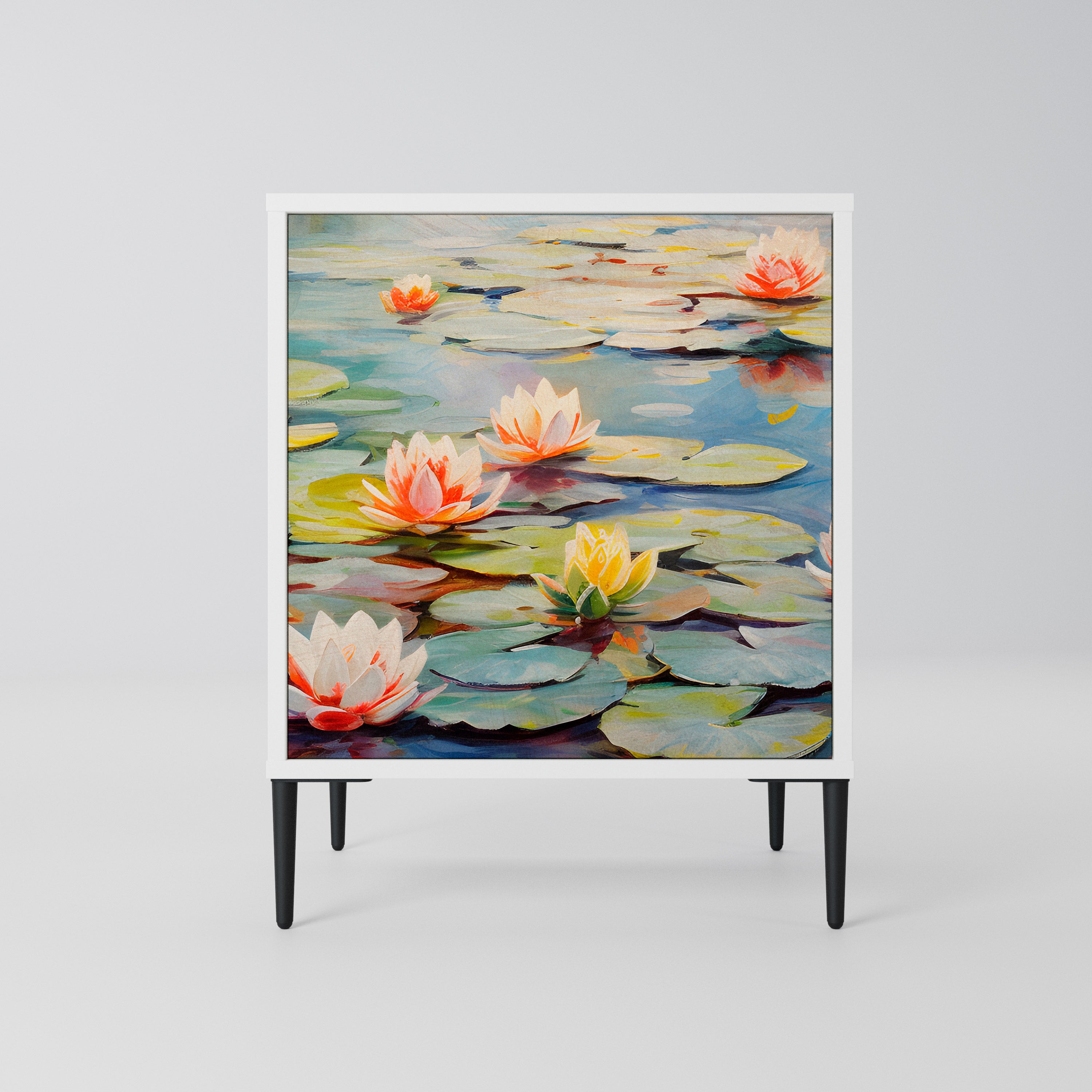 BLOOMING WATERS Komoda 1-drzwiowa korpus Biały