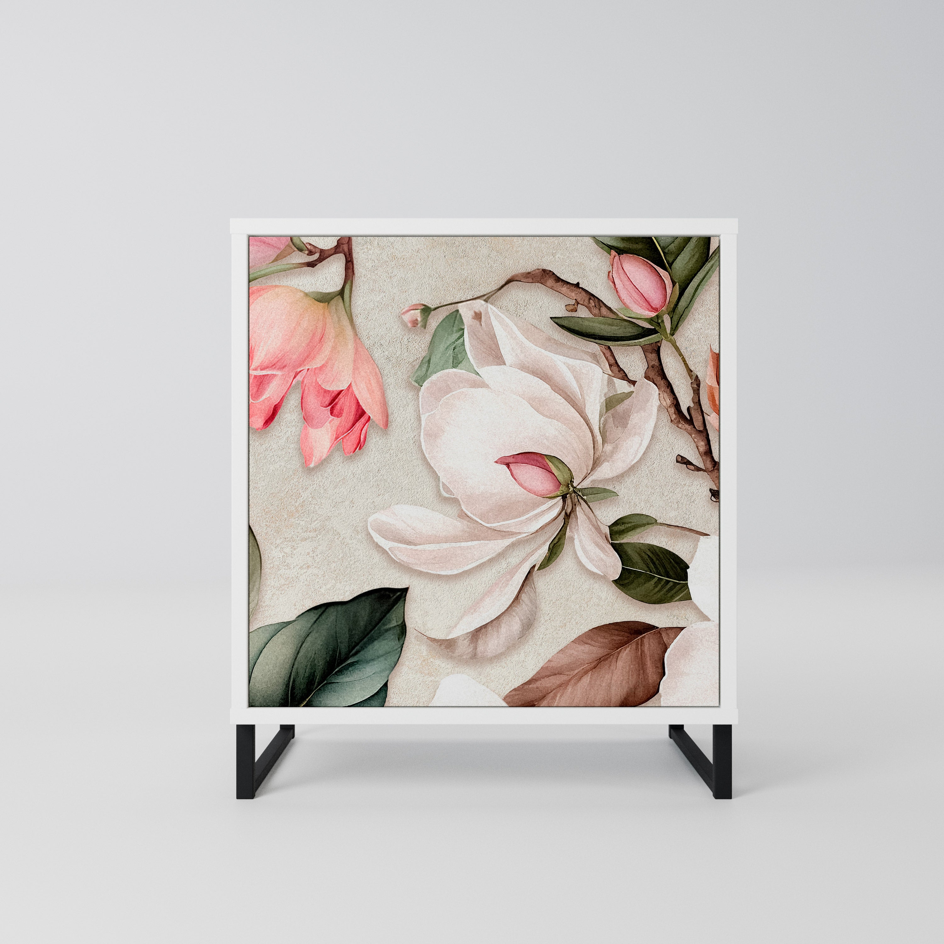 FLORAL GRACE Komoda 1-drzwiowa korpus Biały