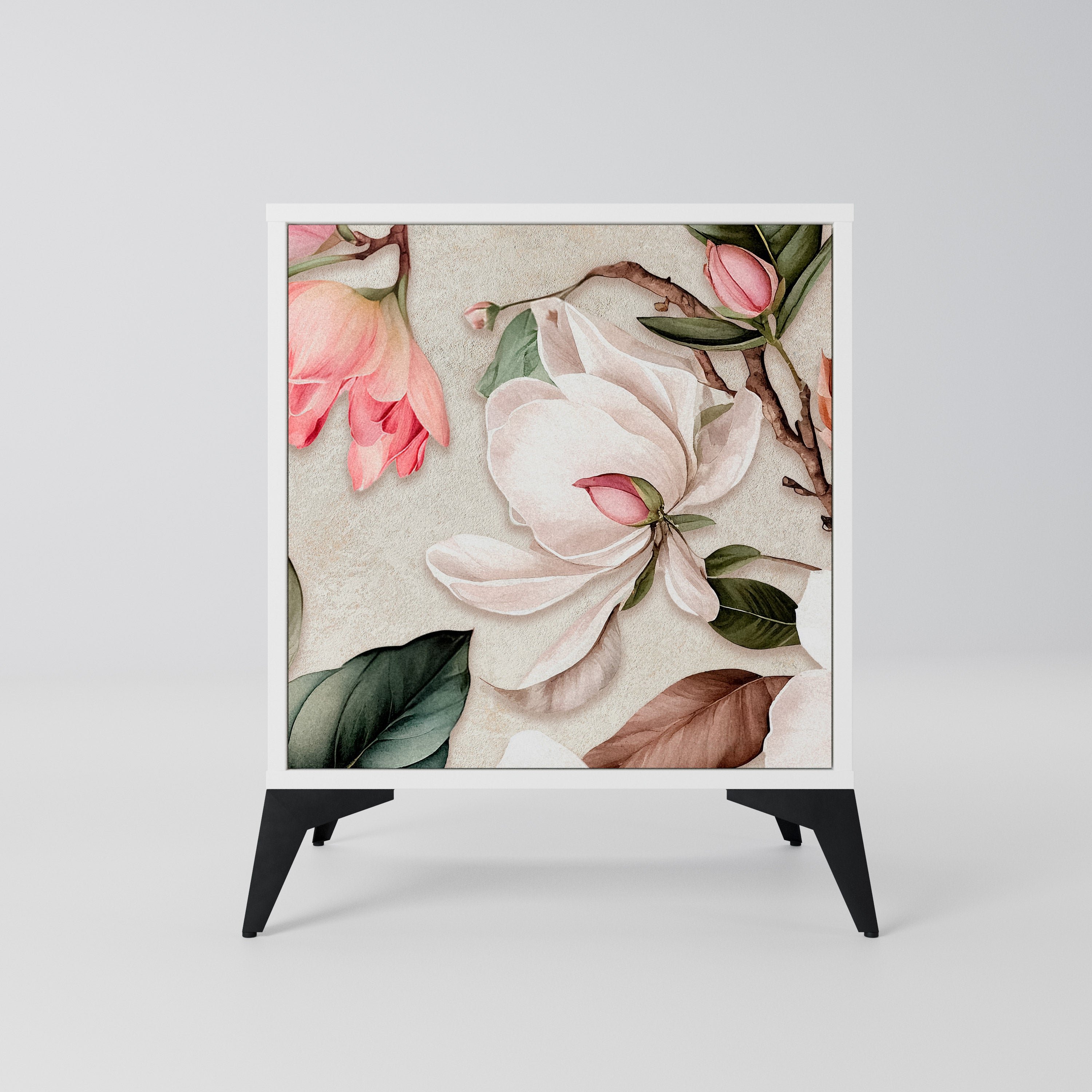 FLORAL GRACE Komoda 1-drzwiowa korpus Biały