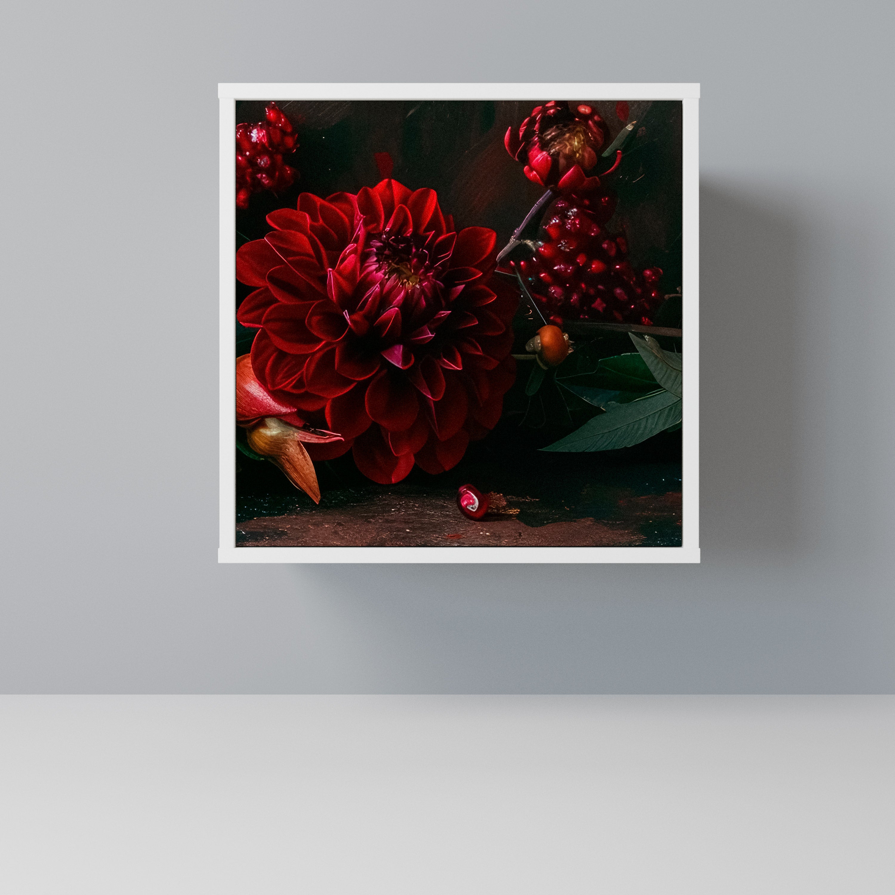 DAHLIAS AND POMEGRANATES Komoda 1-drzwiowa korpus Biały