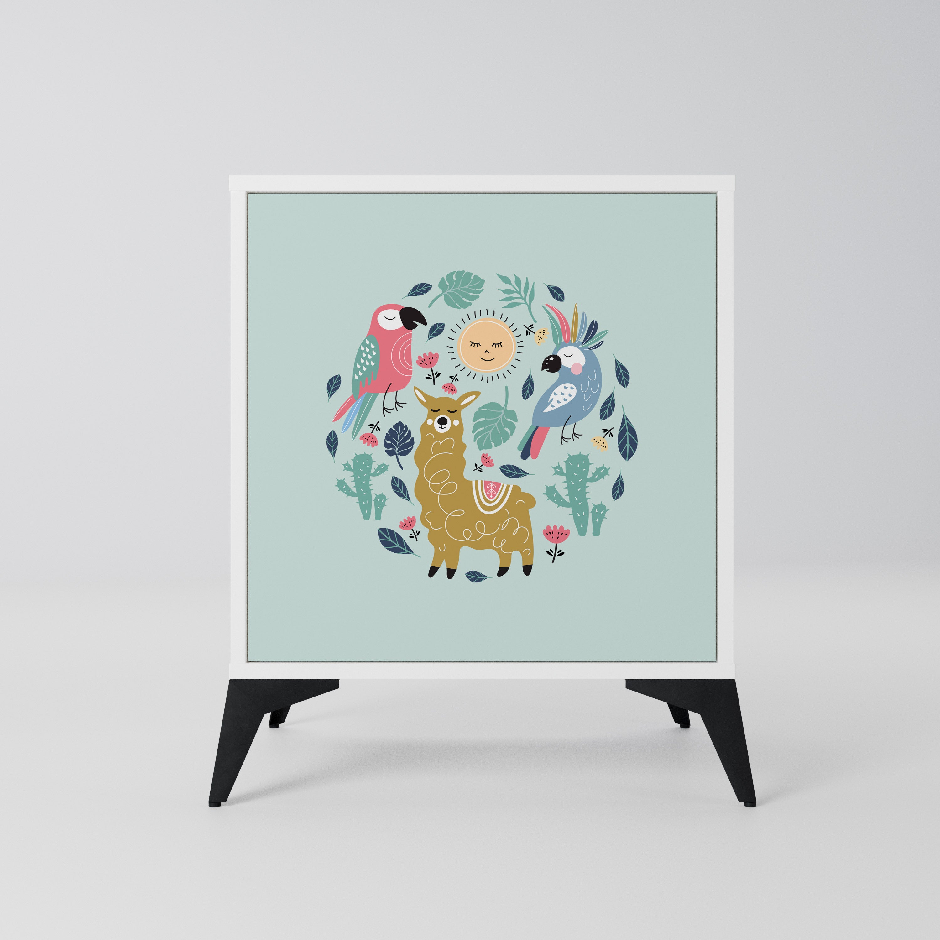 COLORFUL ALPACAS Komoda 1-drzwiowa korpus Biały