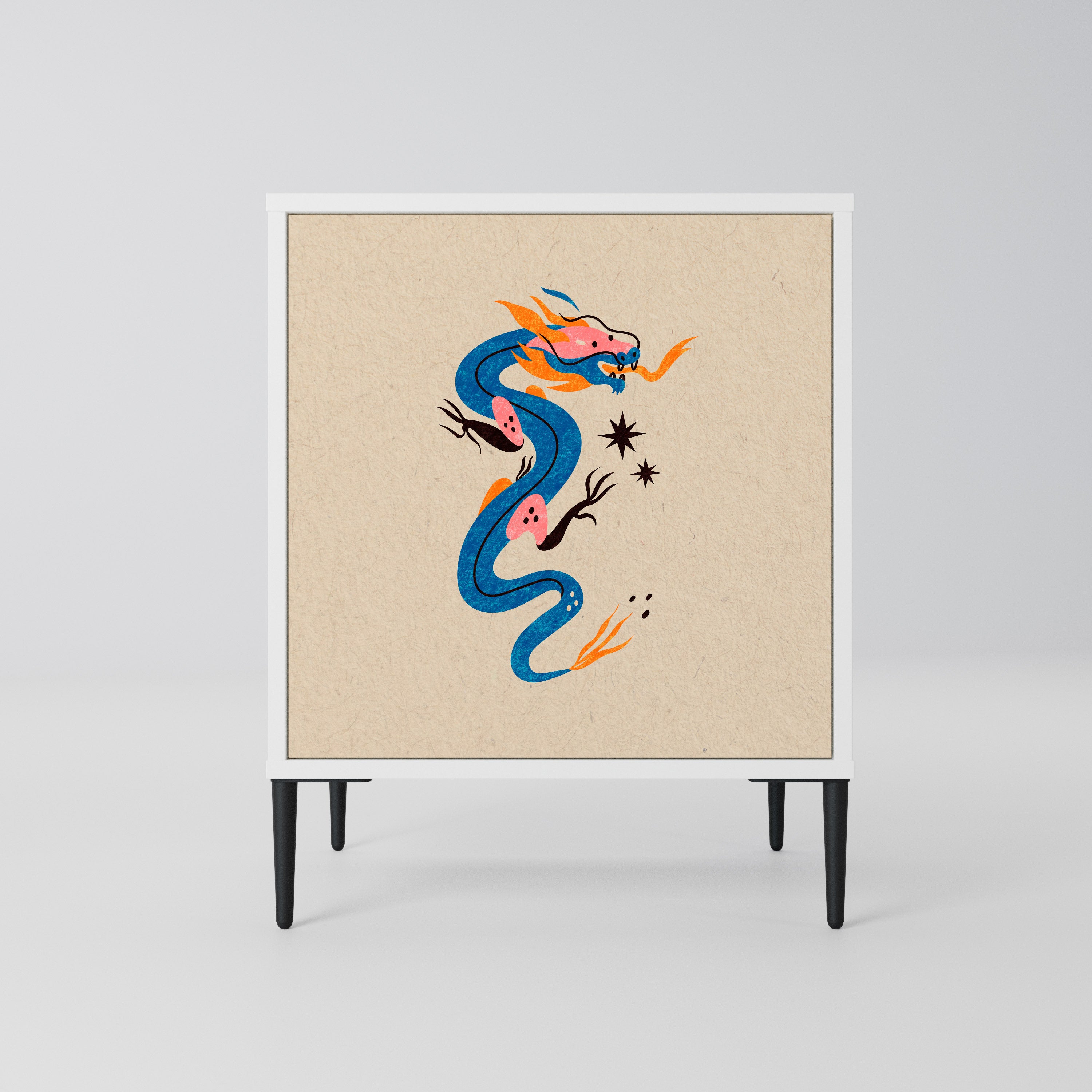 MYTHOLOGICAL CREATURES Komoda 1-drzwiowa korpus Biały