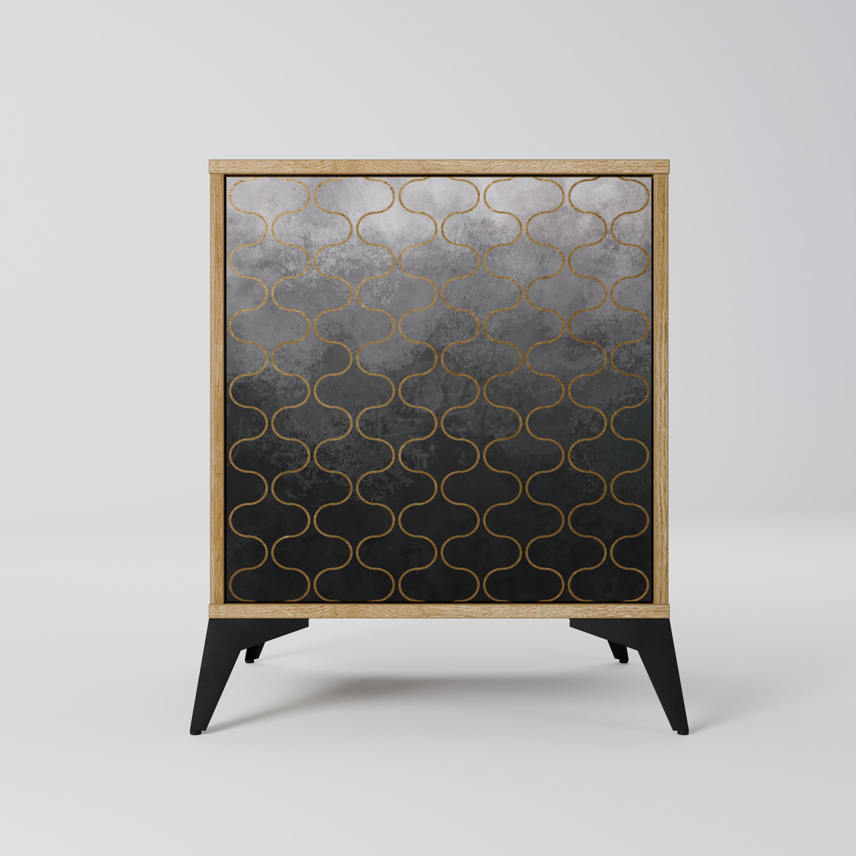 TESSELATED GRAYISH Komoda 1-drzwiowa korpus Dąb Riva