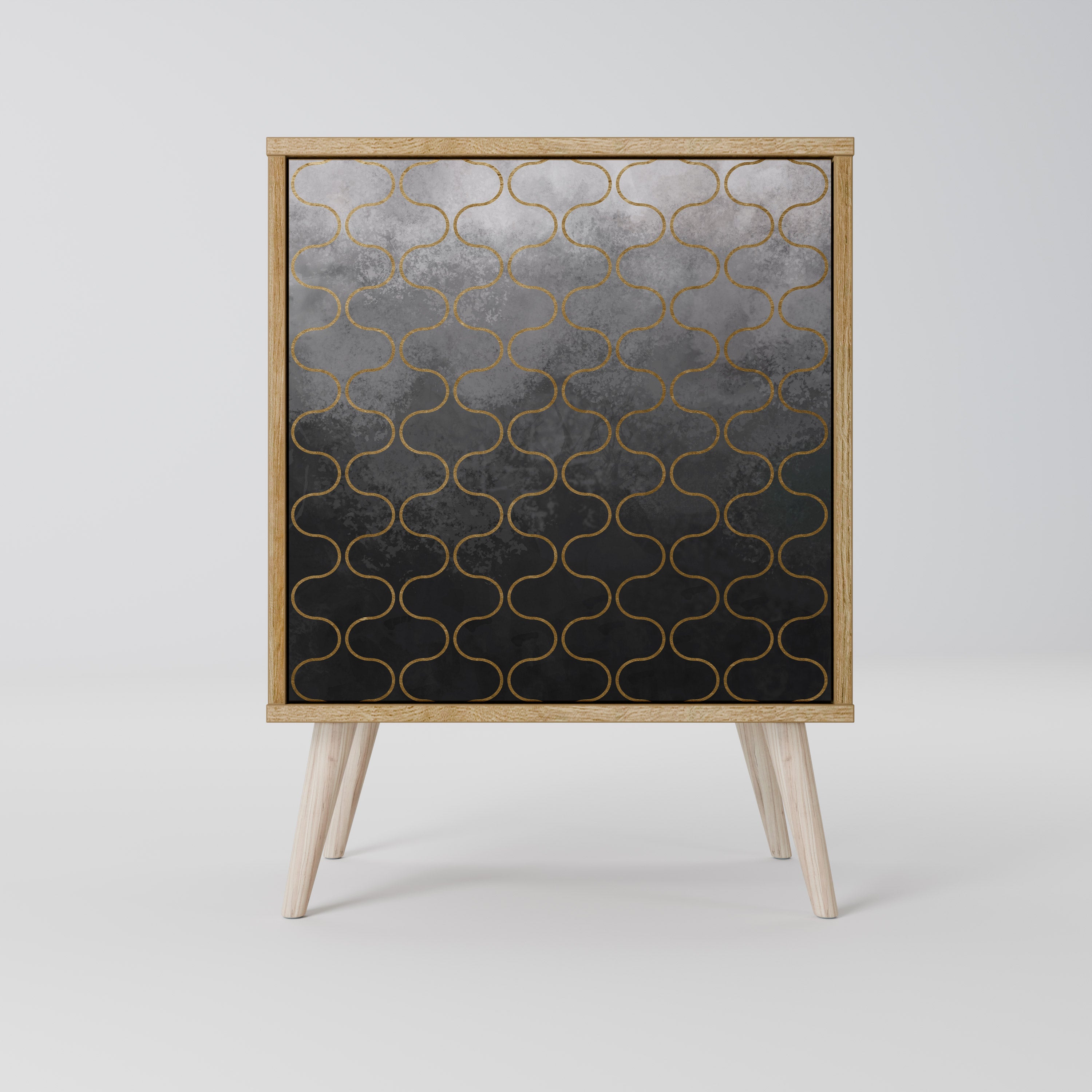 TESSELATED GRAYISH Komoda 1-drzwiowa korpus Dąb Riva