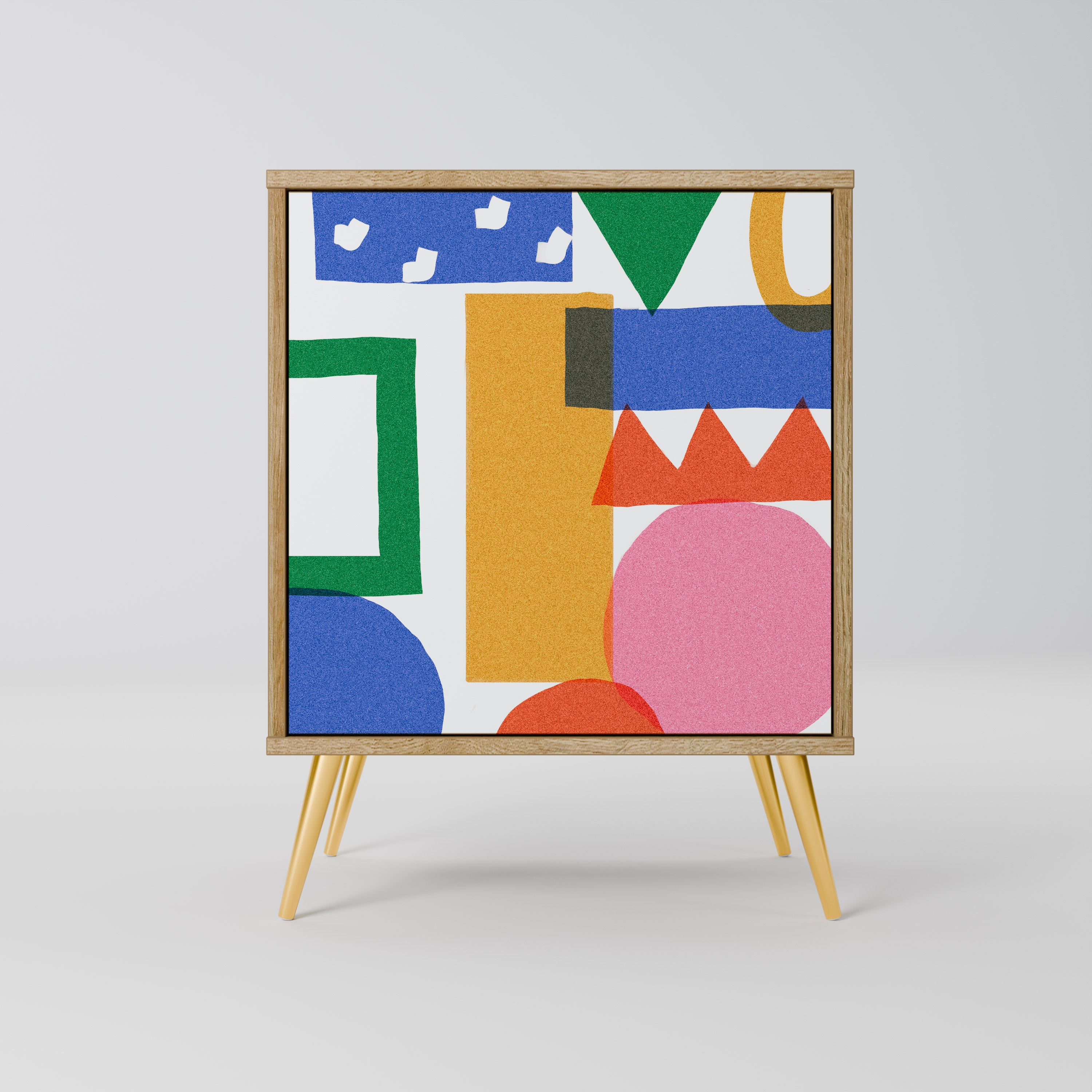 GEOMETRIC GLIMMER Komoda 1-drzwiowa korpus Dąb Riva