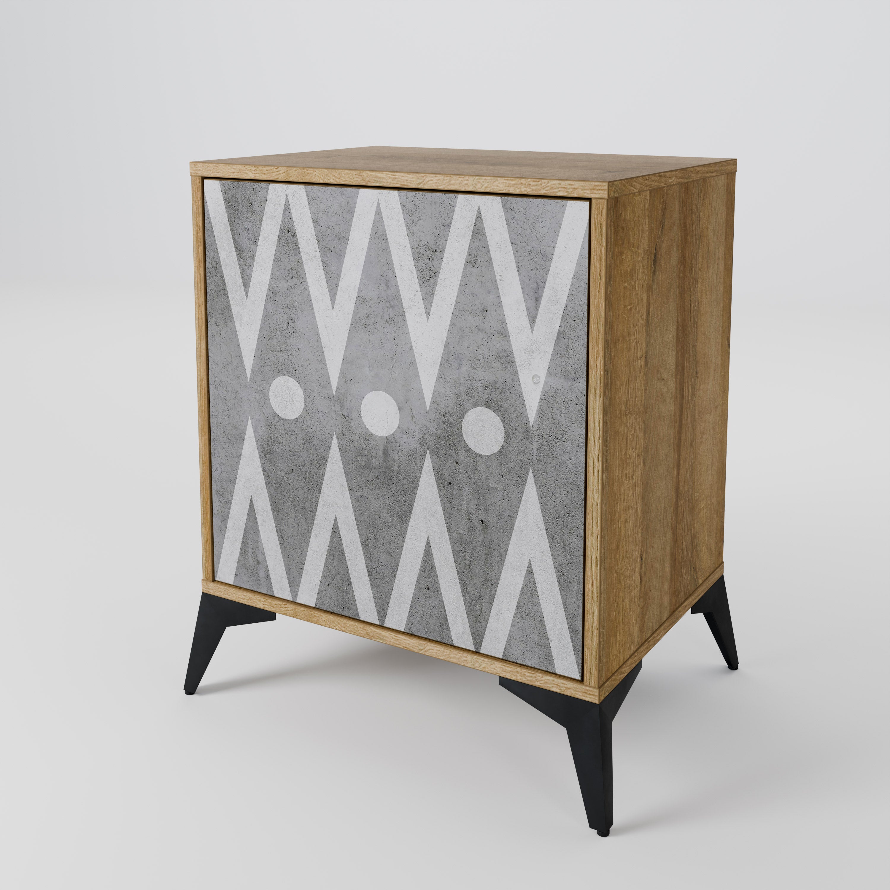 SHARP EDGES Komoda 1-drzwiowa korpus Dąb Riva