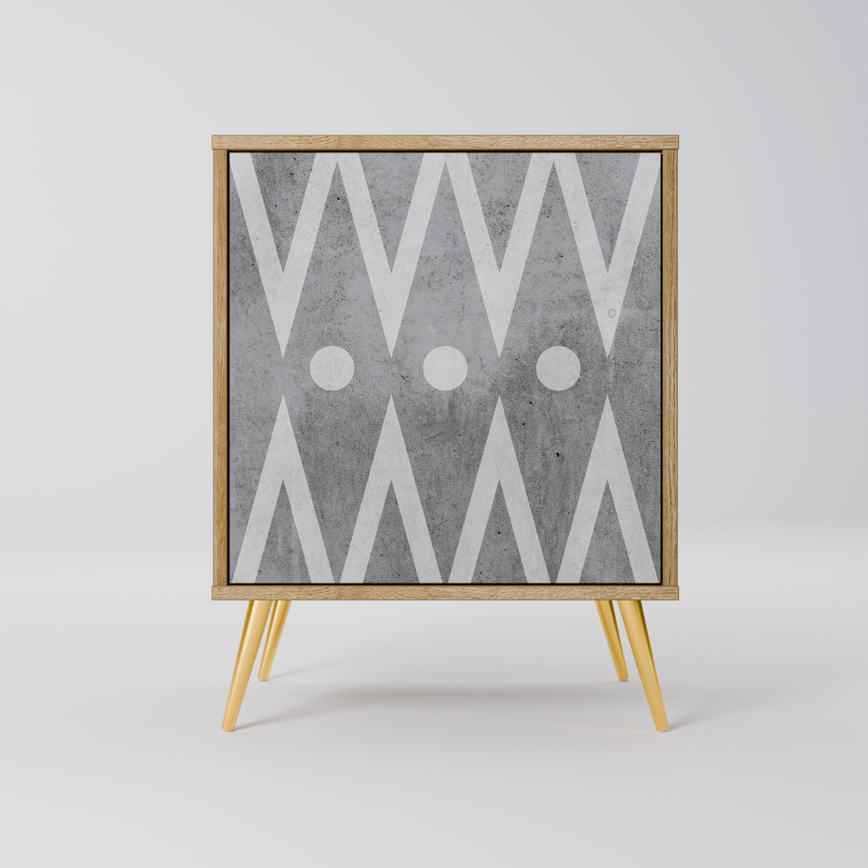 SHARP EDGES Komoda 1-drzwiowa korpus Dąb Riva