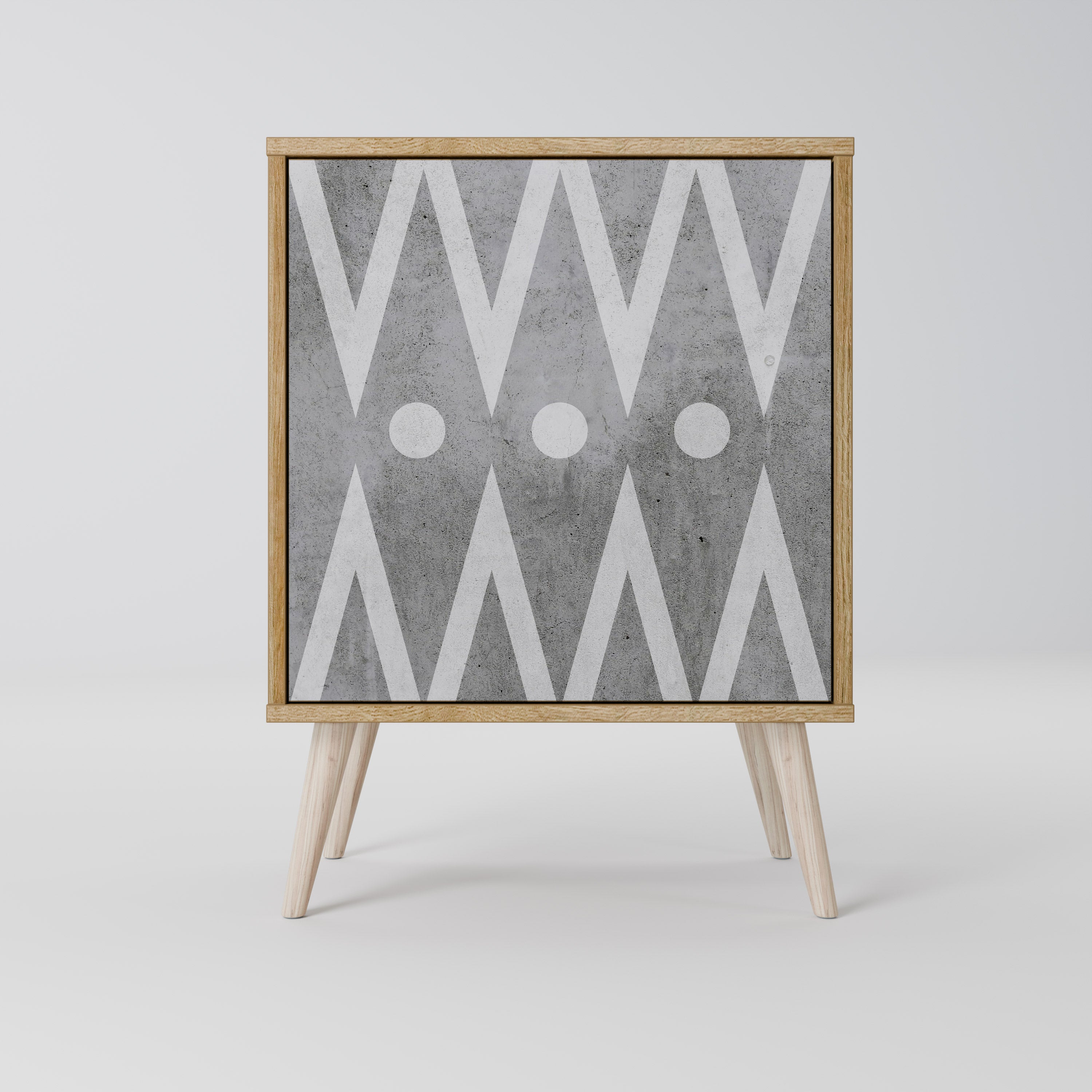 SHARP EDGES Komoda 1-drzwiowa korpus Dąb Riva