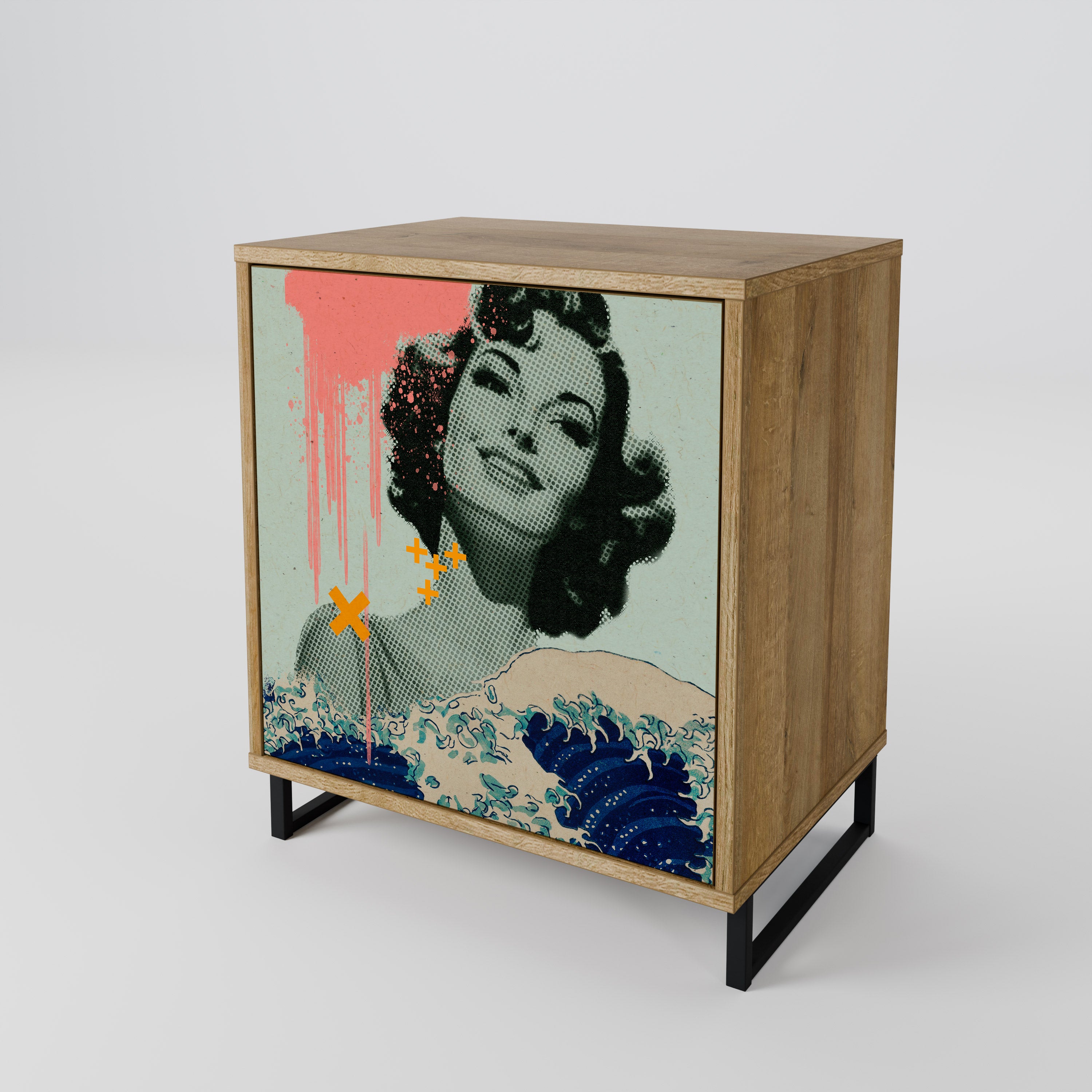 KANAGAWA BEAUTY Komoda 1-drzwiowa korpus Dąb Riva