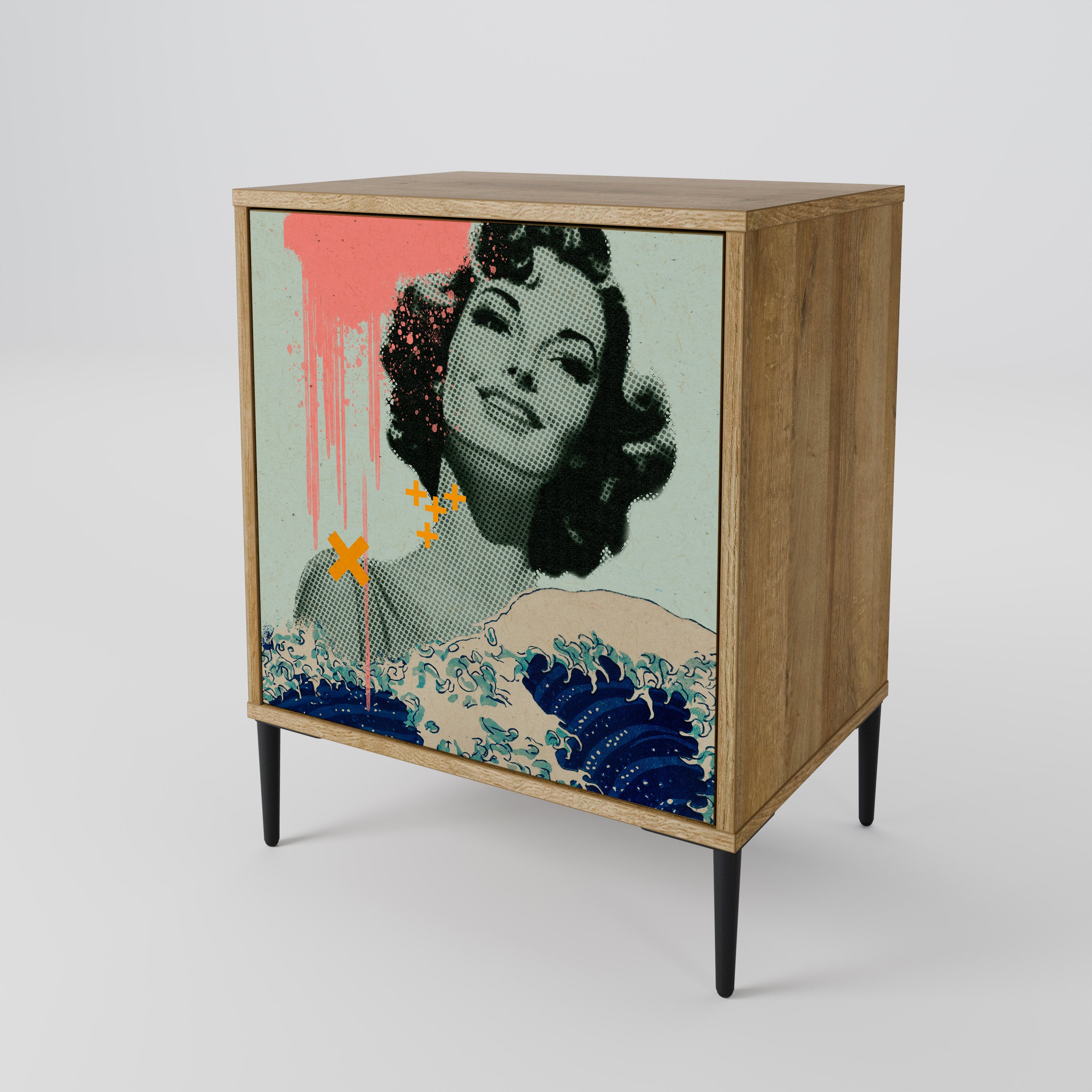 KANAGAWA BEAUTY Komoda 1-drzwiowa korpus Dąb Riva