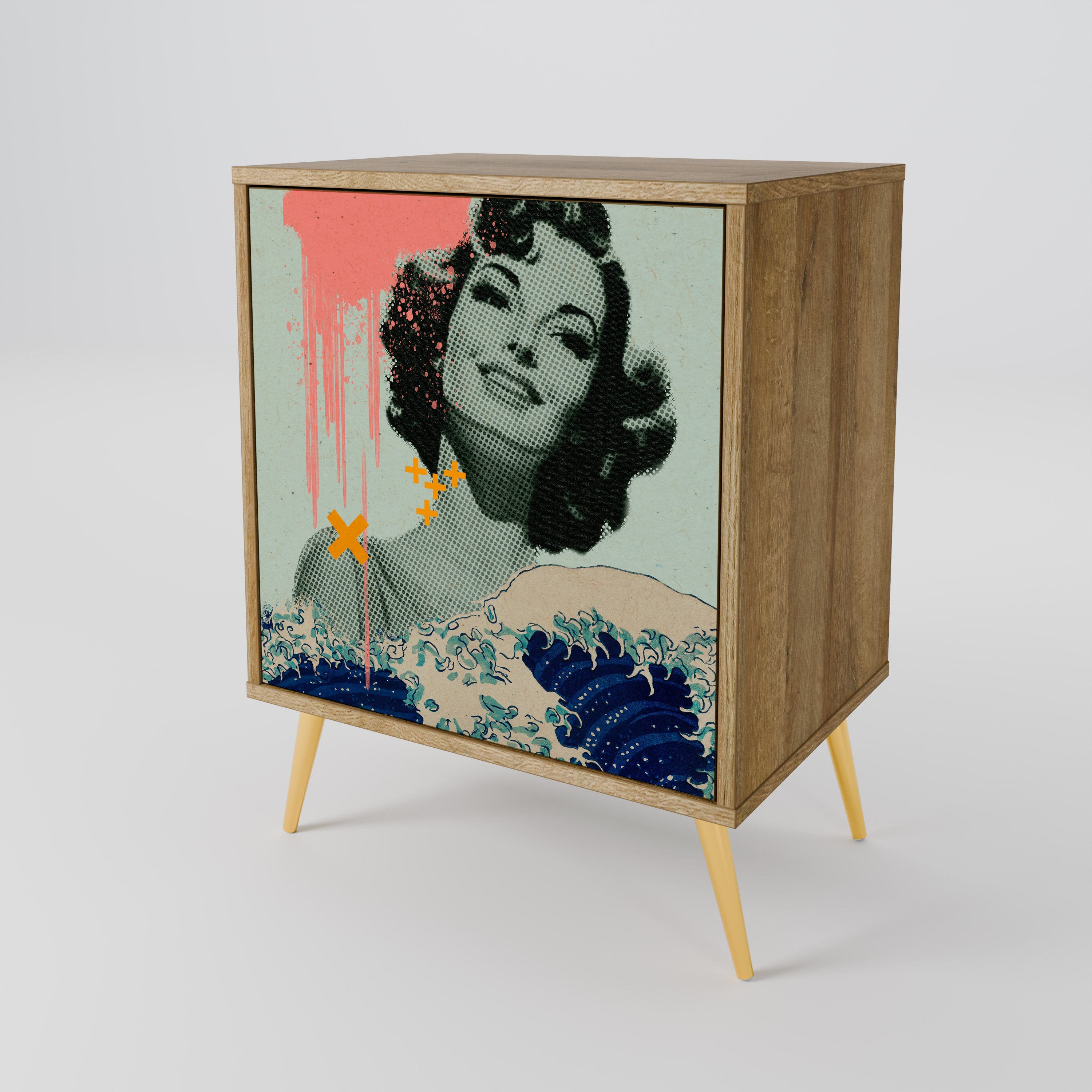 KANAGAWA BEAUTY Komoda 1-drzwiowa korpus Dąb Riva