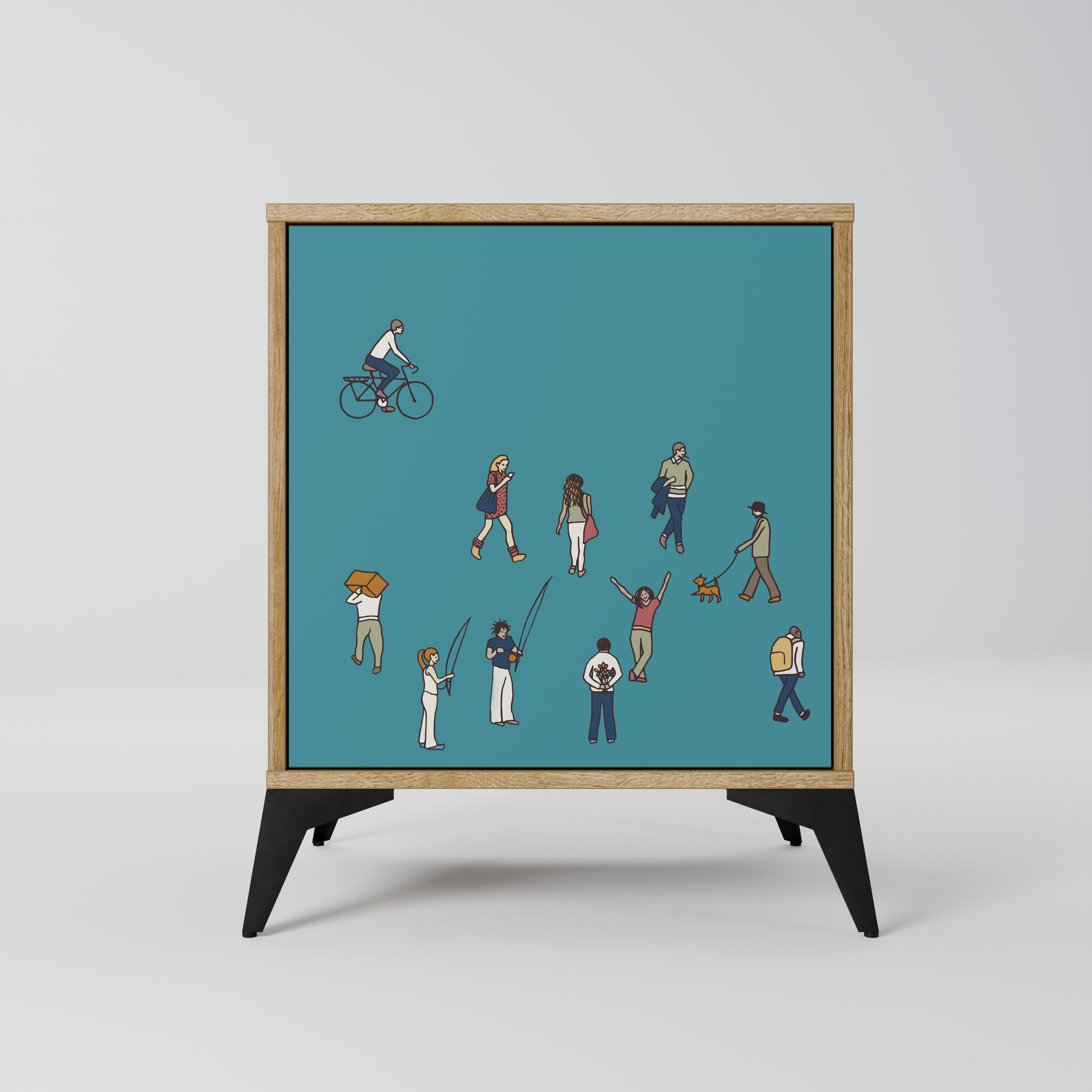 COLLECTIVE STREAM Komoda 1-drzwiowa korpus Dąb Riva