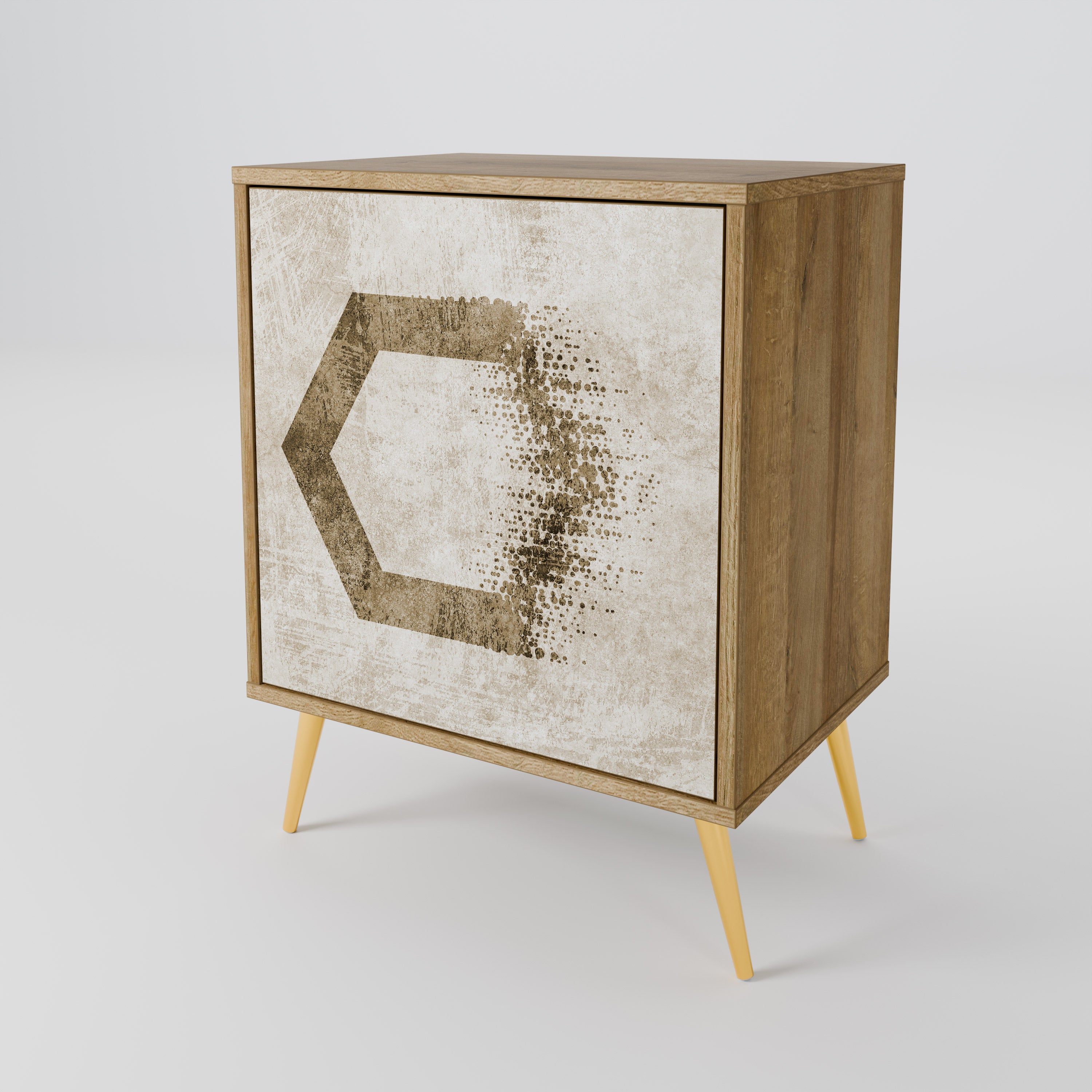 HEXAGONAL SHAPES Komoda 1-drzwiowa korpus Dąb Riva