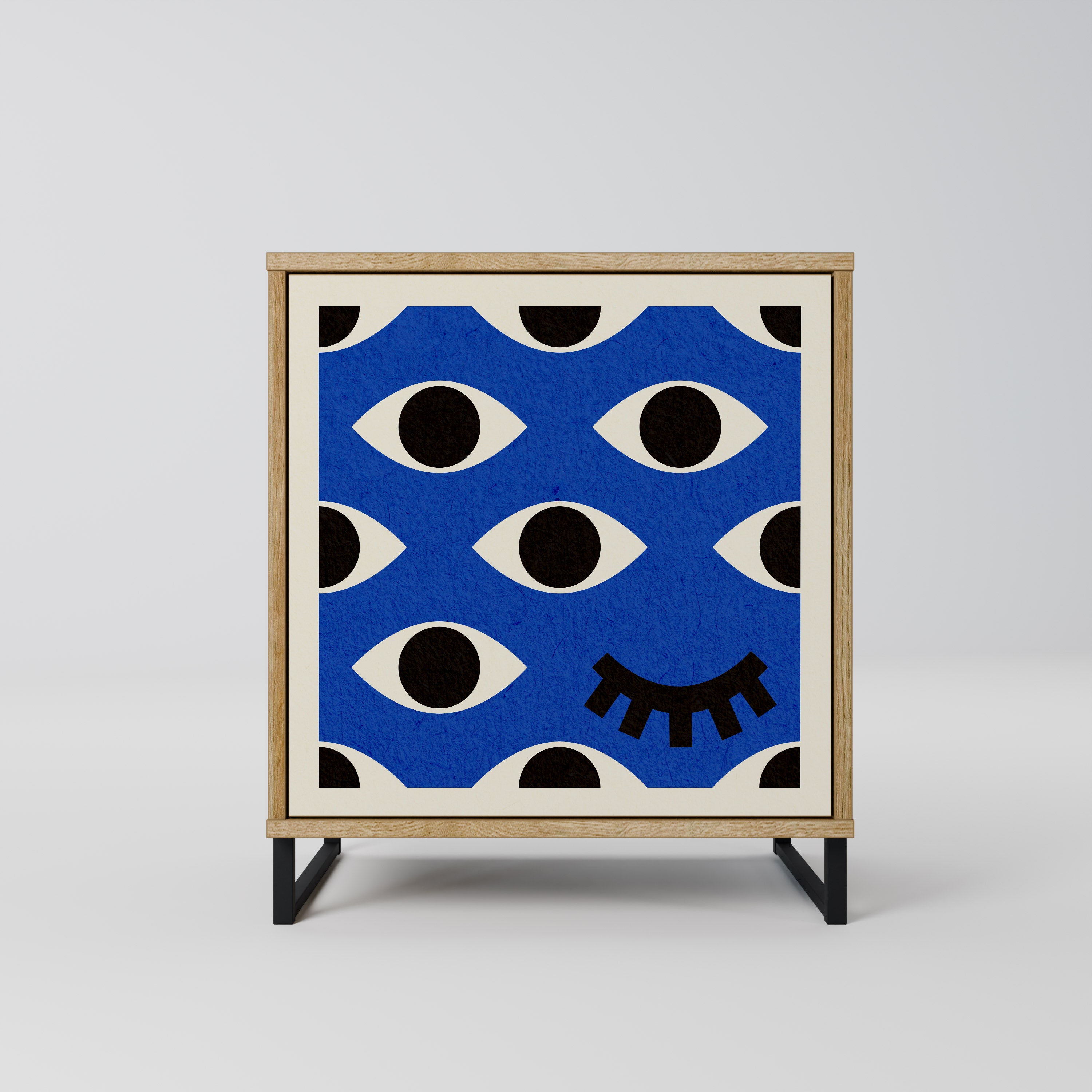 GEOMETRIC EYES Komoda 1-drzwiowa korpus Dąb Riva