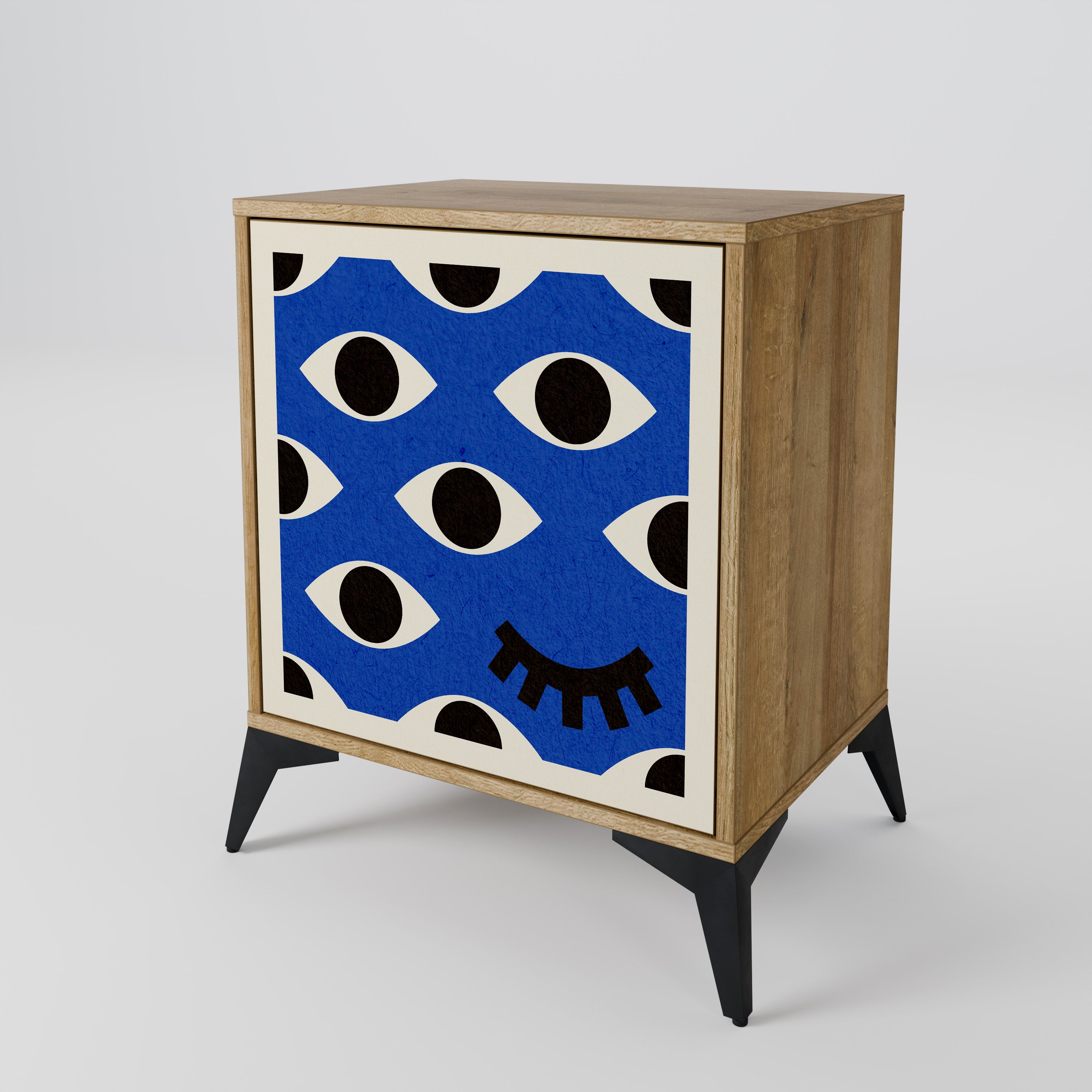 GEOMETRIC EYES Komoda 1-drzwiowa korpus Dąb Riva