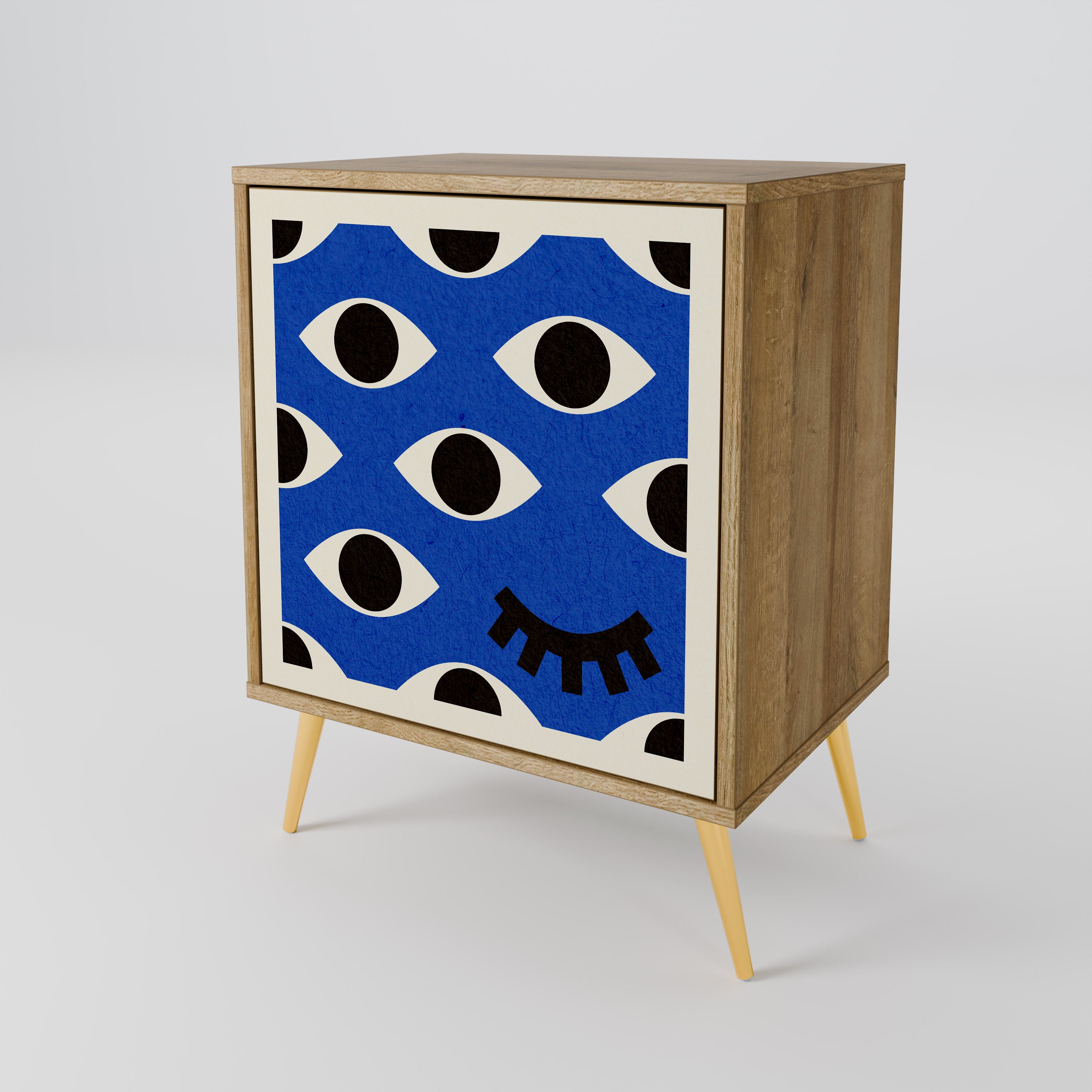 GEOMETRIC EYES Komoda 1-drzwiowa korpus Dąb Riva