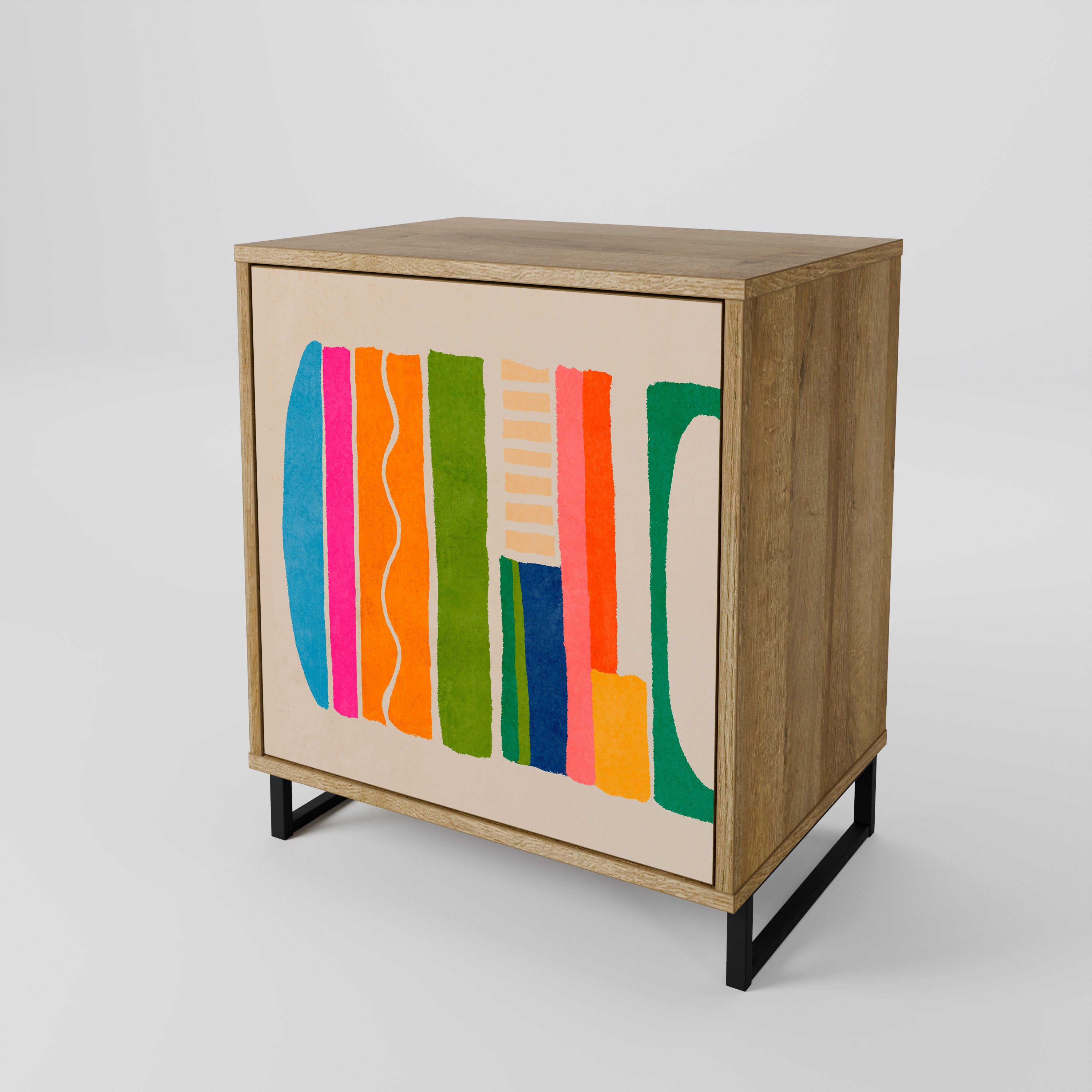 GEOMETRIC SHINE Komoda 1-drzwiowa korpus Dąb Riva