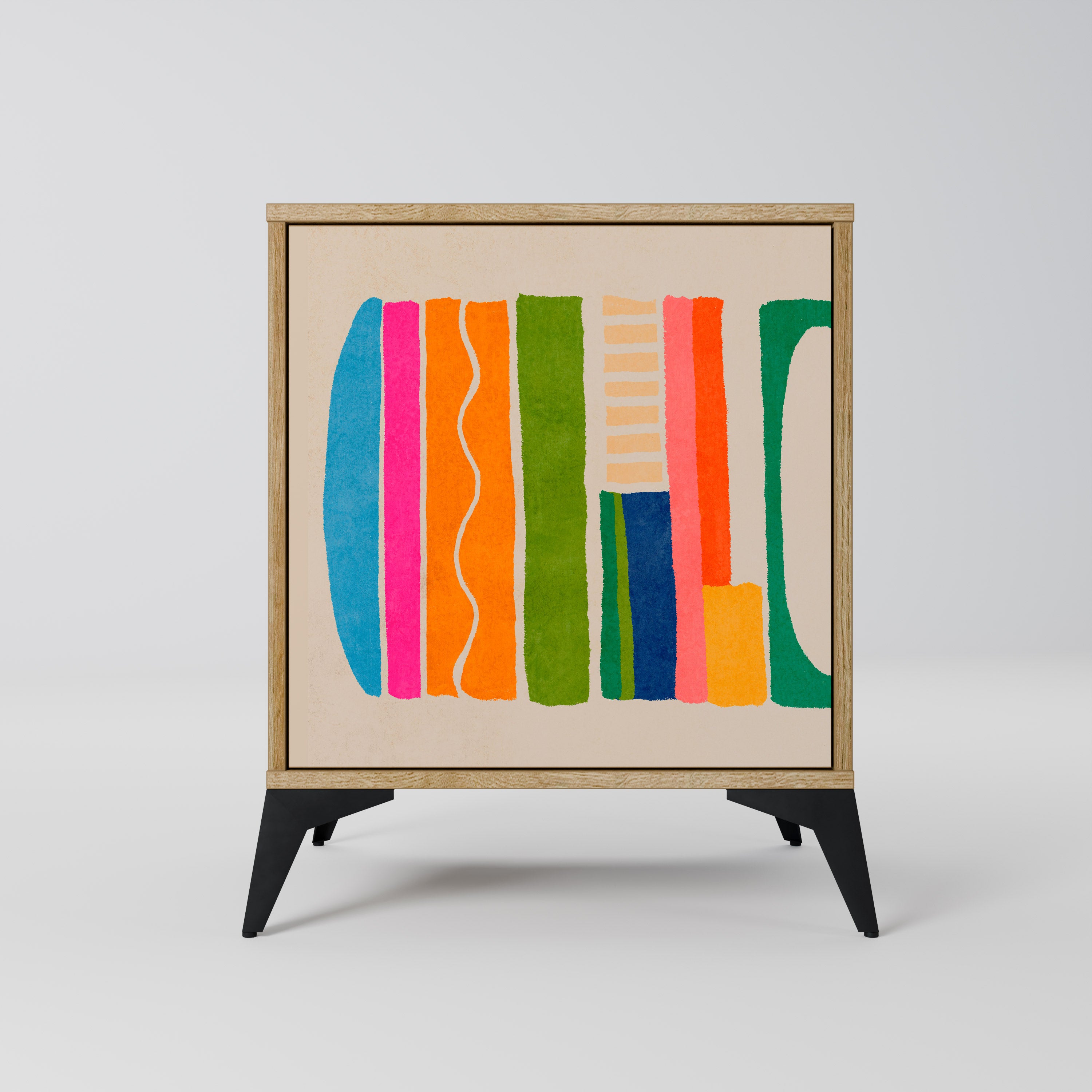 GEOMETRIC SHINE Komoda 1-drzwiowa korpus Dąb Riva