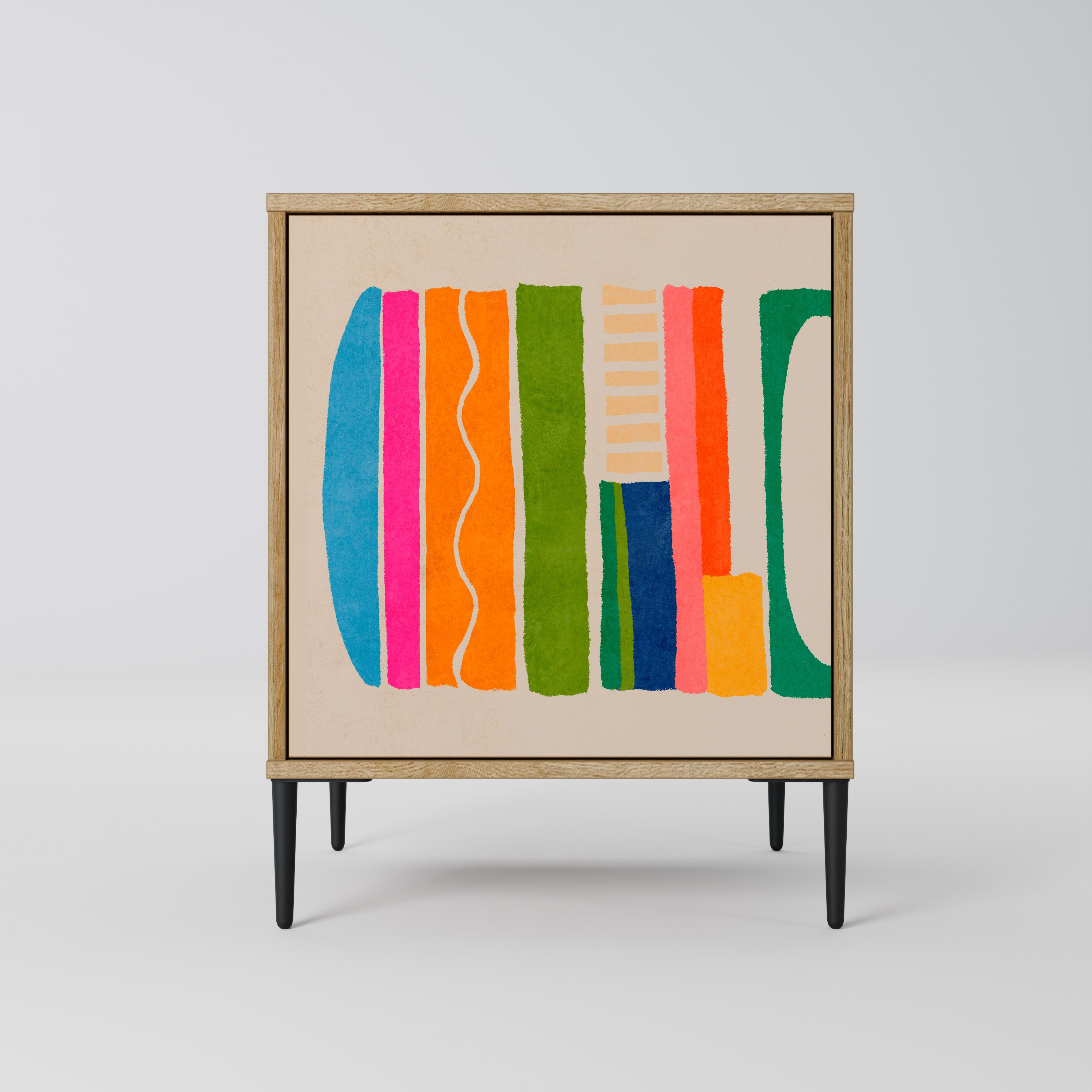 GEOMETRIC SHINE Komoda 1-drzwiowa korpus Dąb Riva