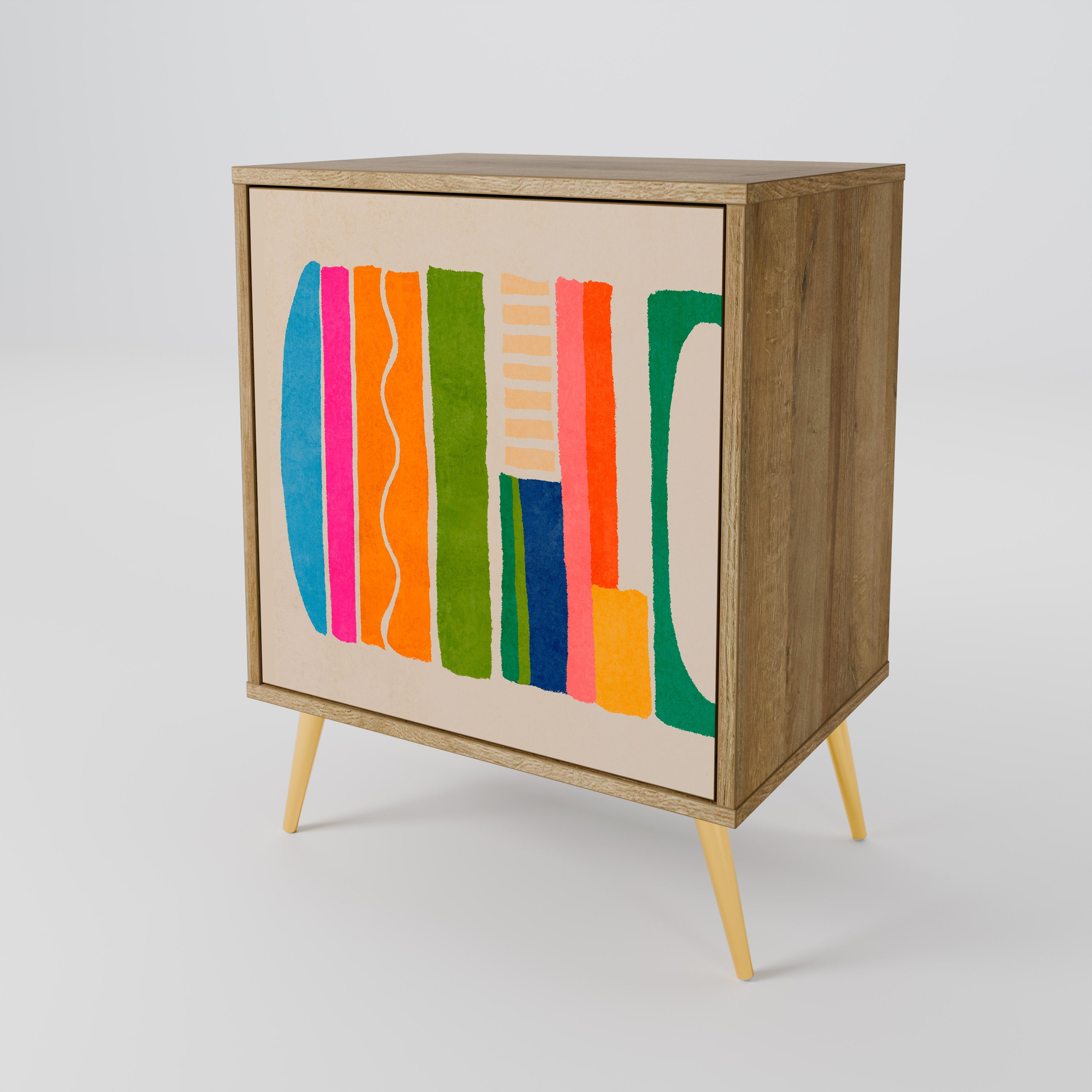 GEOMETRIC SHINE Komoda 1-drzwiowa korpus Dąb Riva