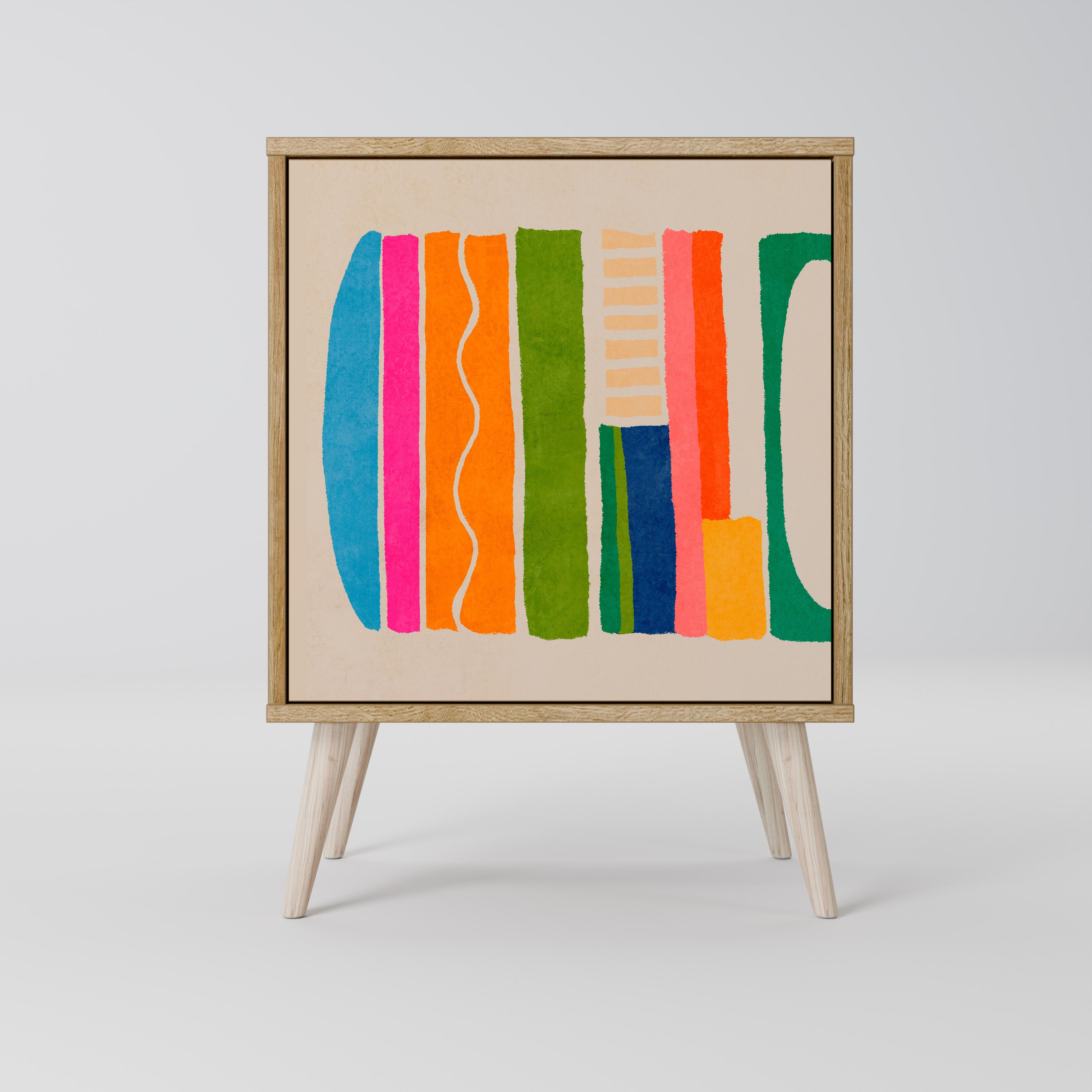 GEOMETRIC SHINE Komoda 1-drzwiowa korpus Dąb Riva