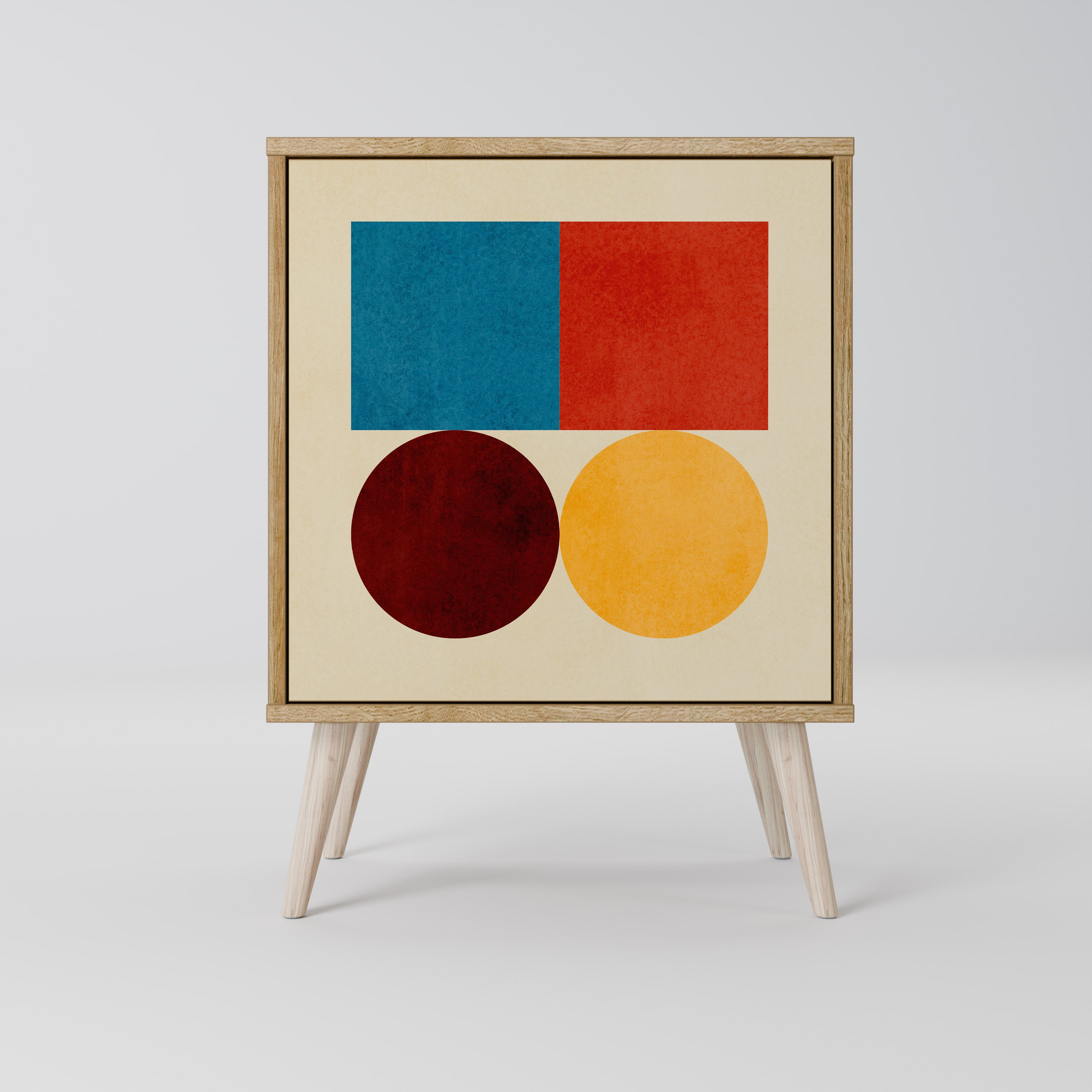 GEOMETRIC PUZZLE Komoda 1-drzwiowa korpus Dąb Riva