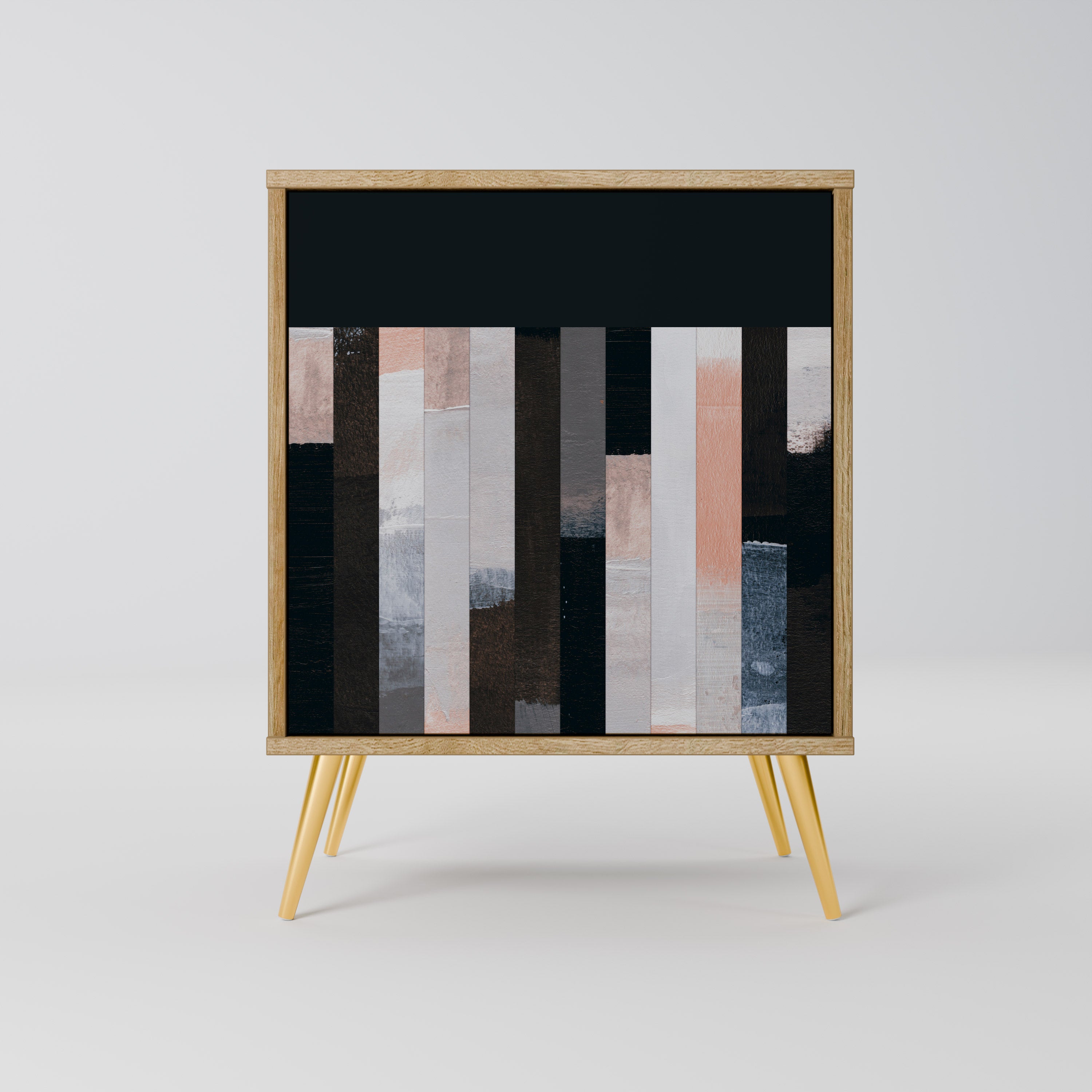 COLLAGE OF RECTANGLES Komoda 1-drzwiowa korpus Dąb Riva