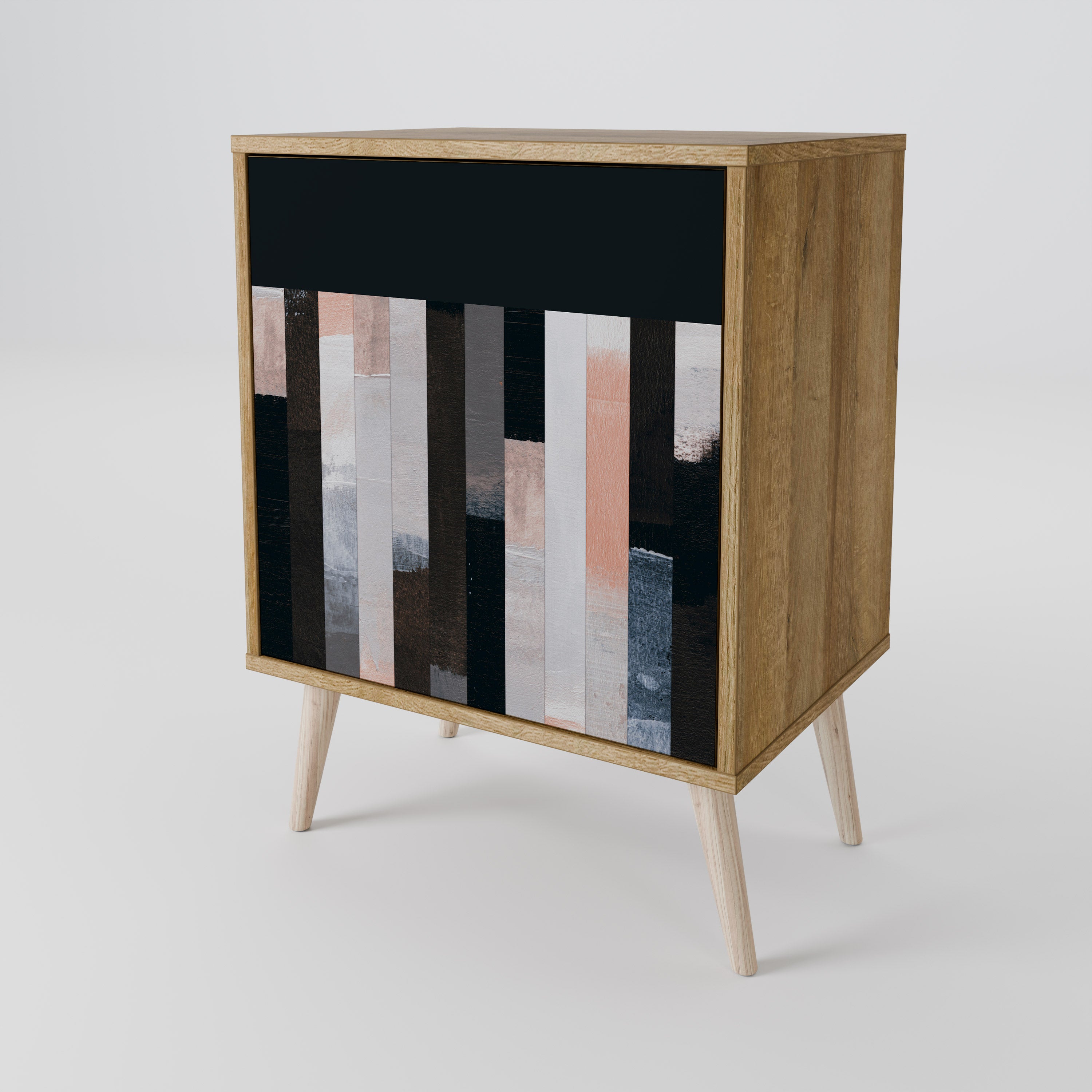 COLLAGE OF RECTANGLES Komoda 1-drzwiowa korpus Dąb Riva