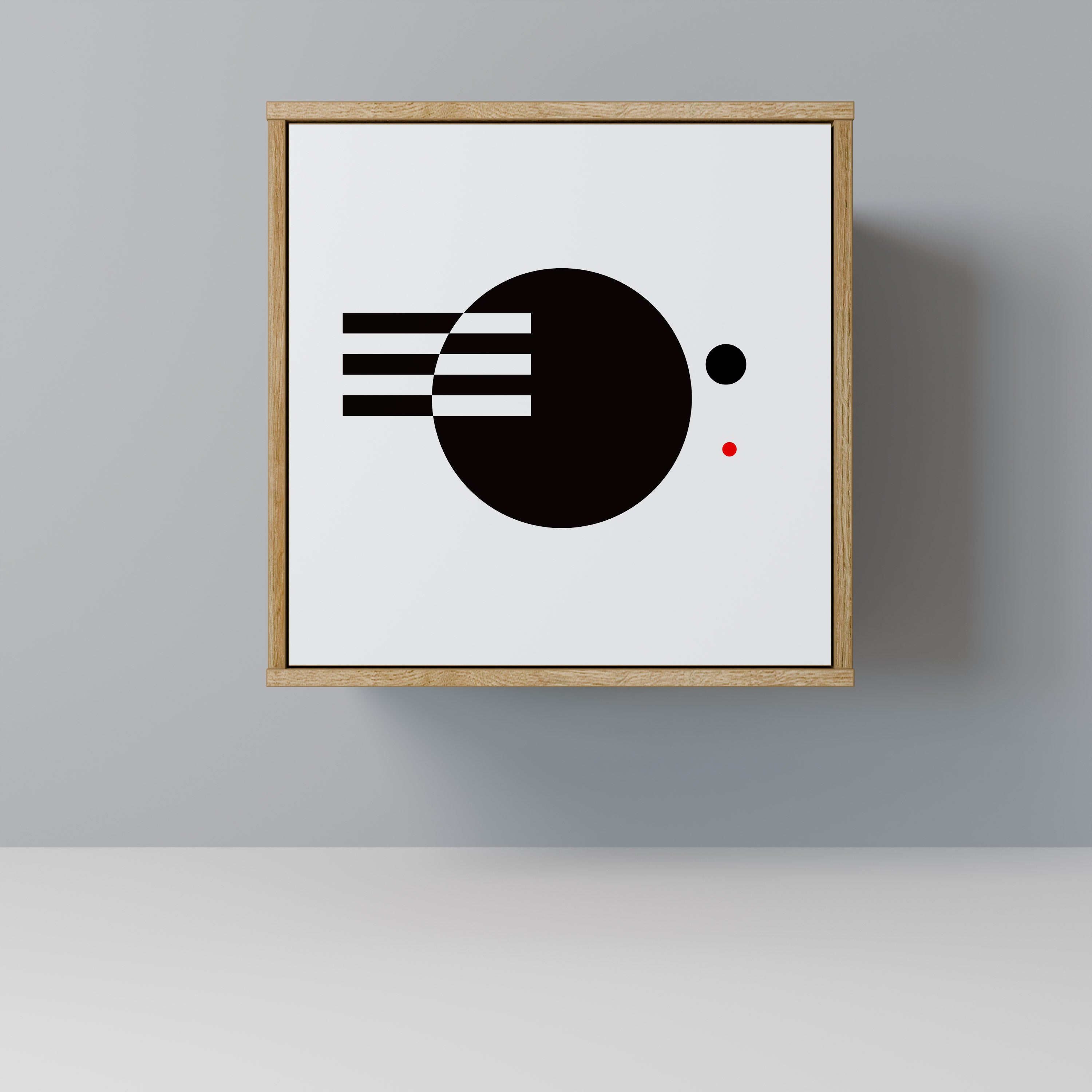 BLACK AND WHITE COMBINATION Komoda 1-drzwiowa korpus Dąb Riva