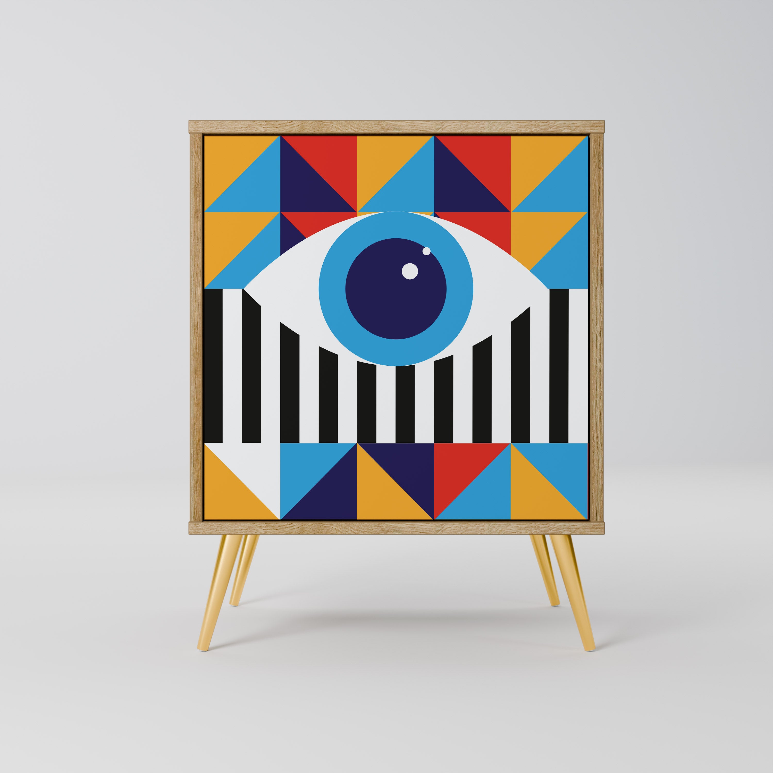 ABSTRACTION AND GEOMETRY Komoda 1-drzwiowa korpus Dąb Riva