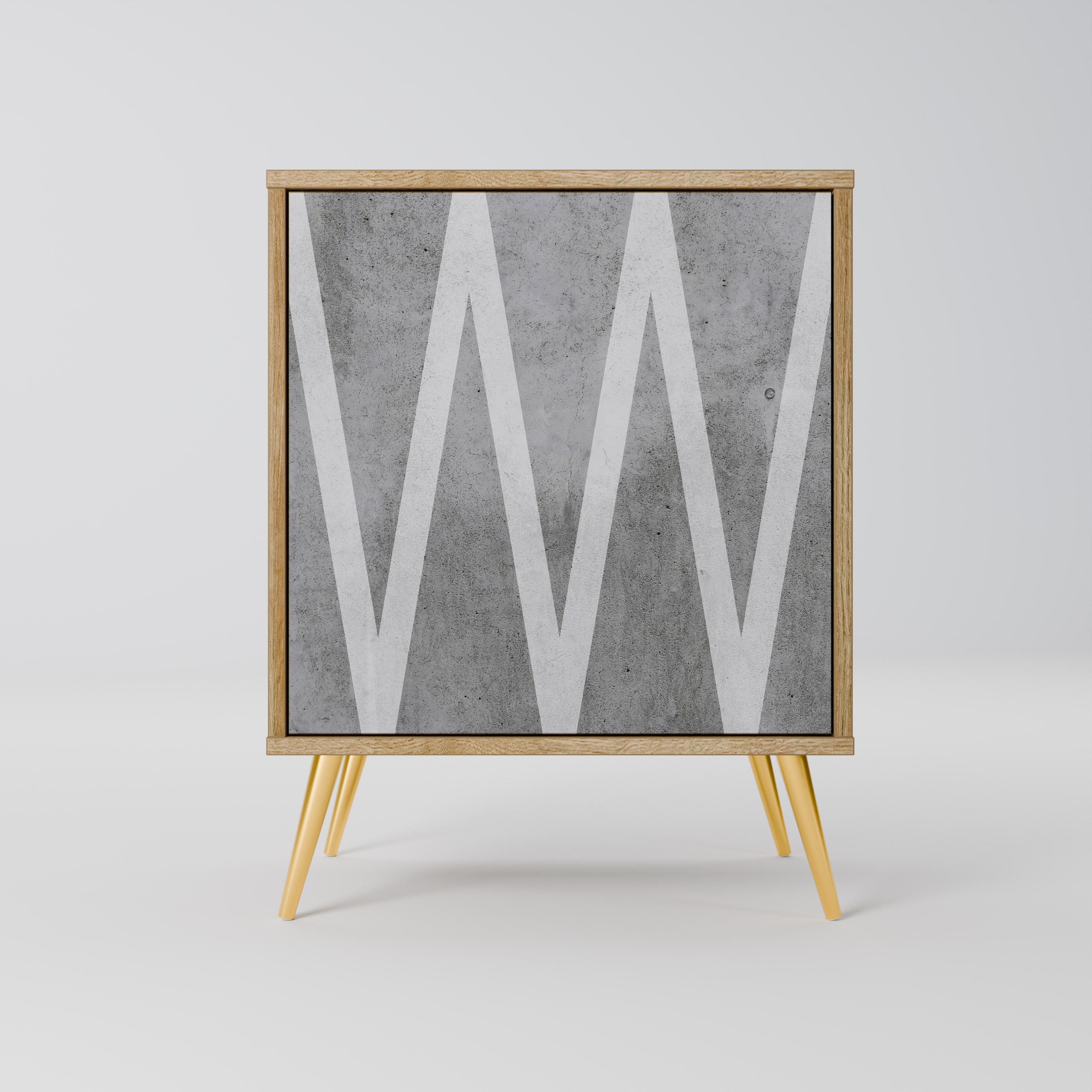 SOLID ZIG ZAG Komoda 1-drzwiowa korpus Dąb Riva