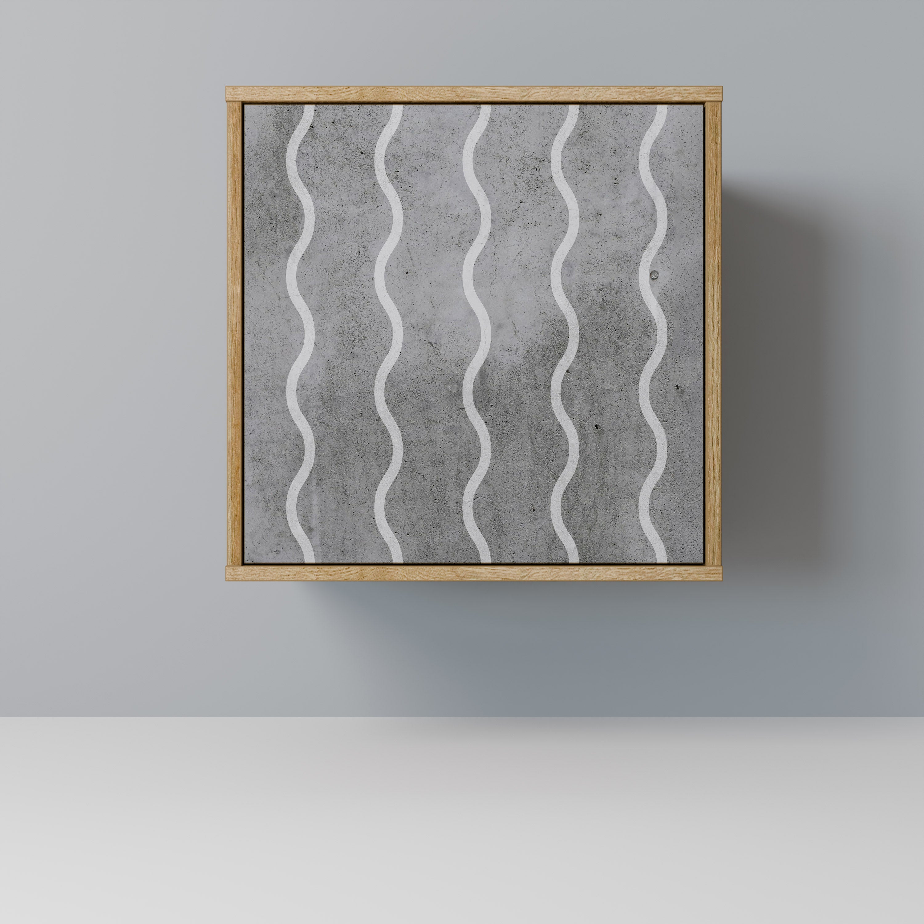 WAVES OF CONCRETE Komoda 1-drzwiowa korpus Dąb Riva