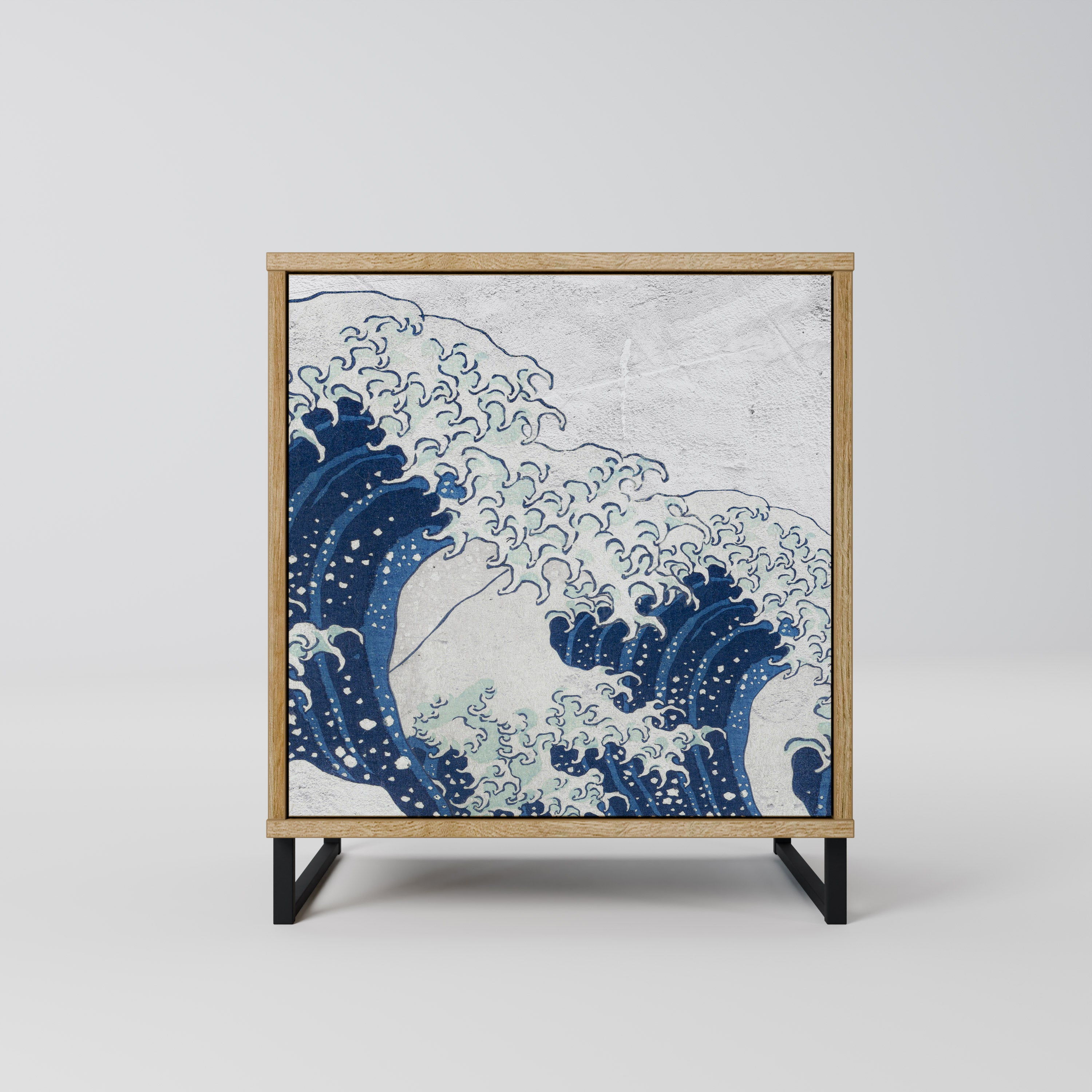 THE GREAT WAVE AT KANAGAWA Komoda 1-drzwiowa korpus Dąb Riva