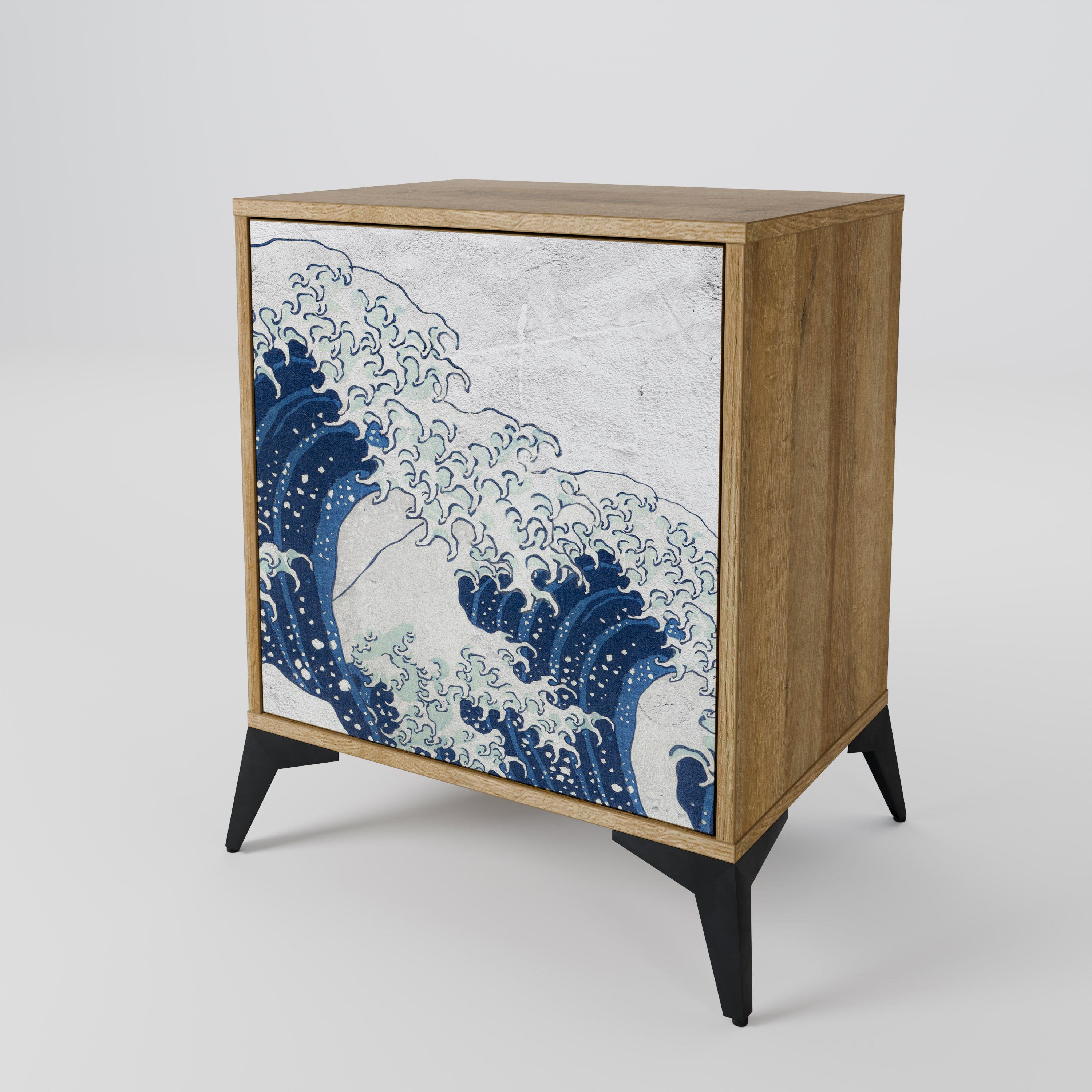 THE GREAT WAVE AT KANAGAWA Komoda 1-drzwiowa korpus Dąb Riva