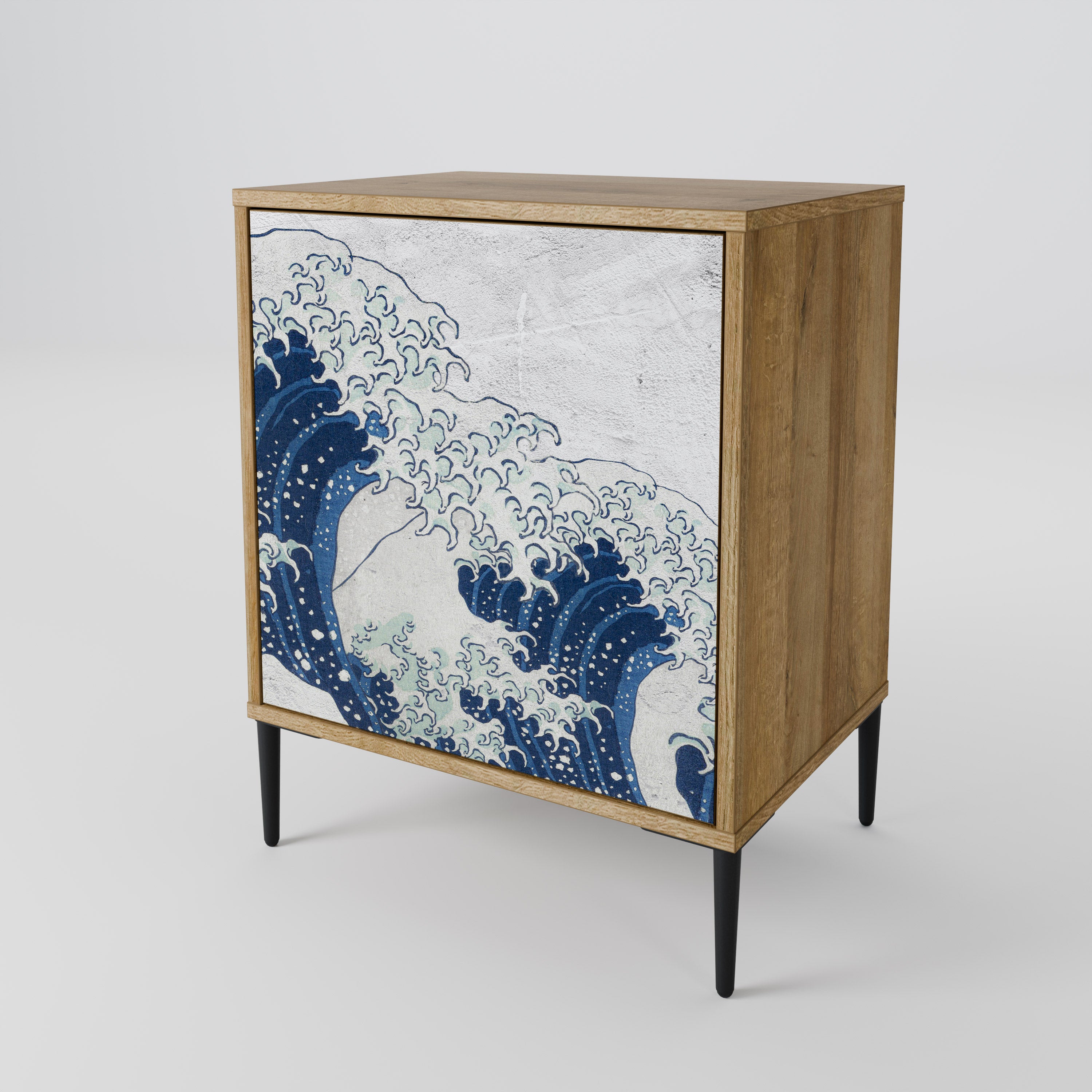 THE GREAT WAVE AT KANAGAWA Komoda 1-drzwiowa korpus Dąb Riva