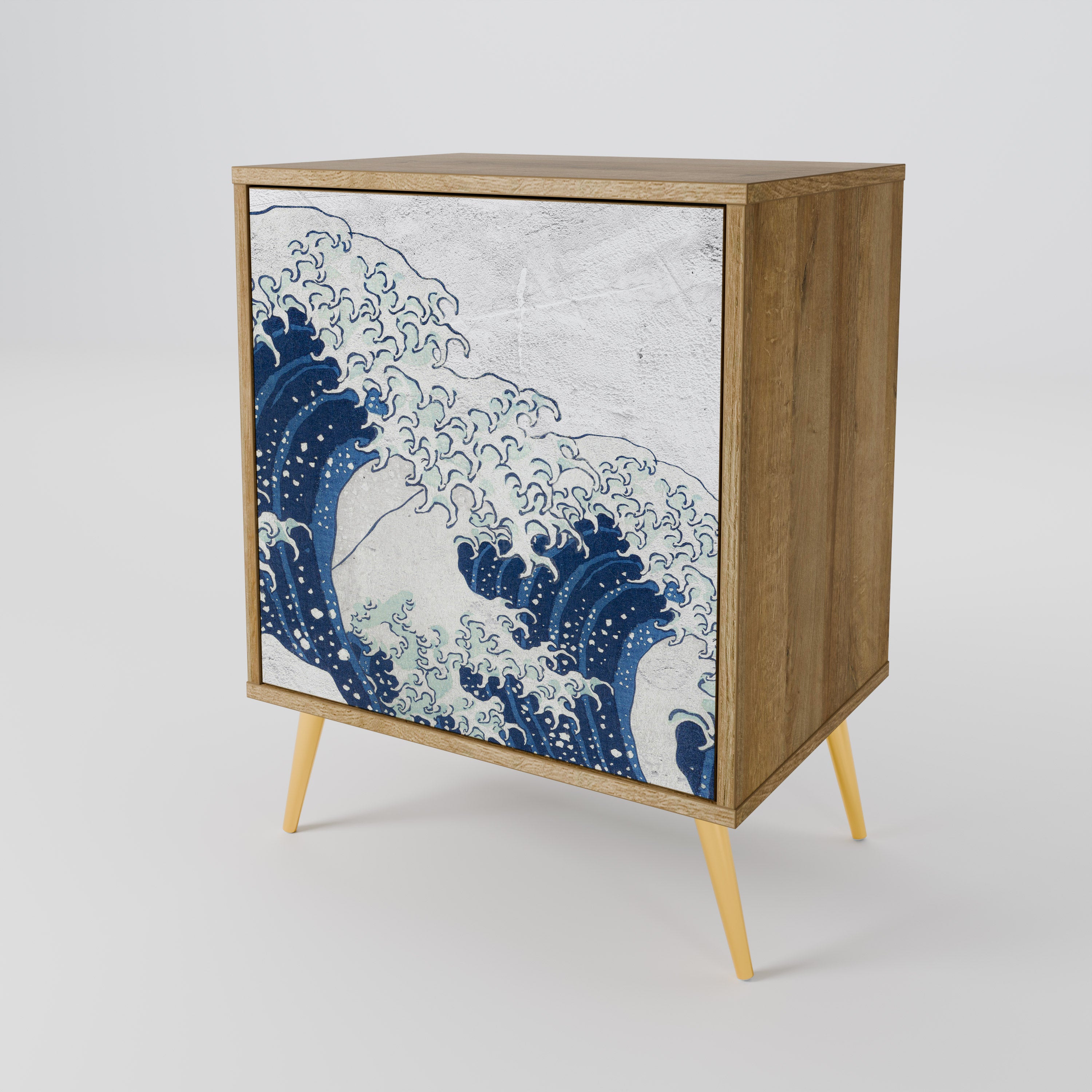 THE GREAT WAVE AT KANAGAWA Komoda 1-drzwiowa korpus Dąb Riva