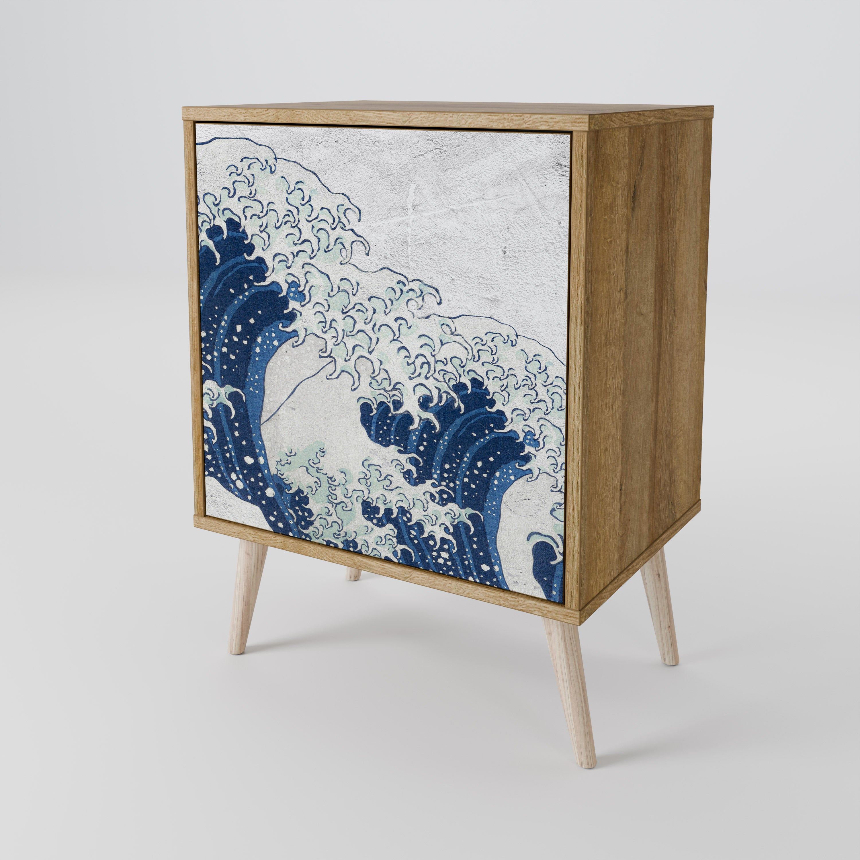 THE GREAT WAVE AT KANAGAWA Komoda 1-drzwiowa korpus Dąb Riva
