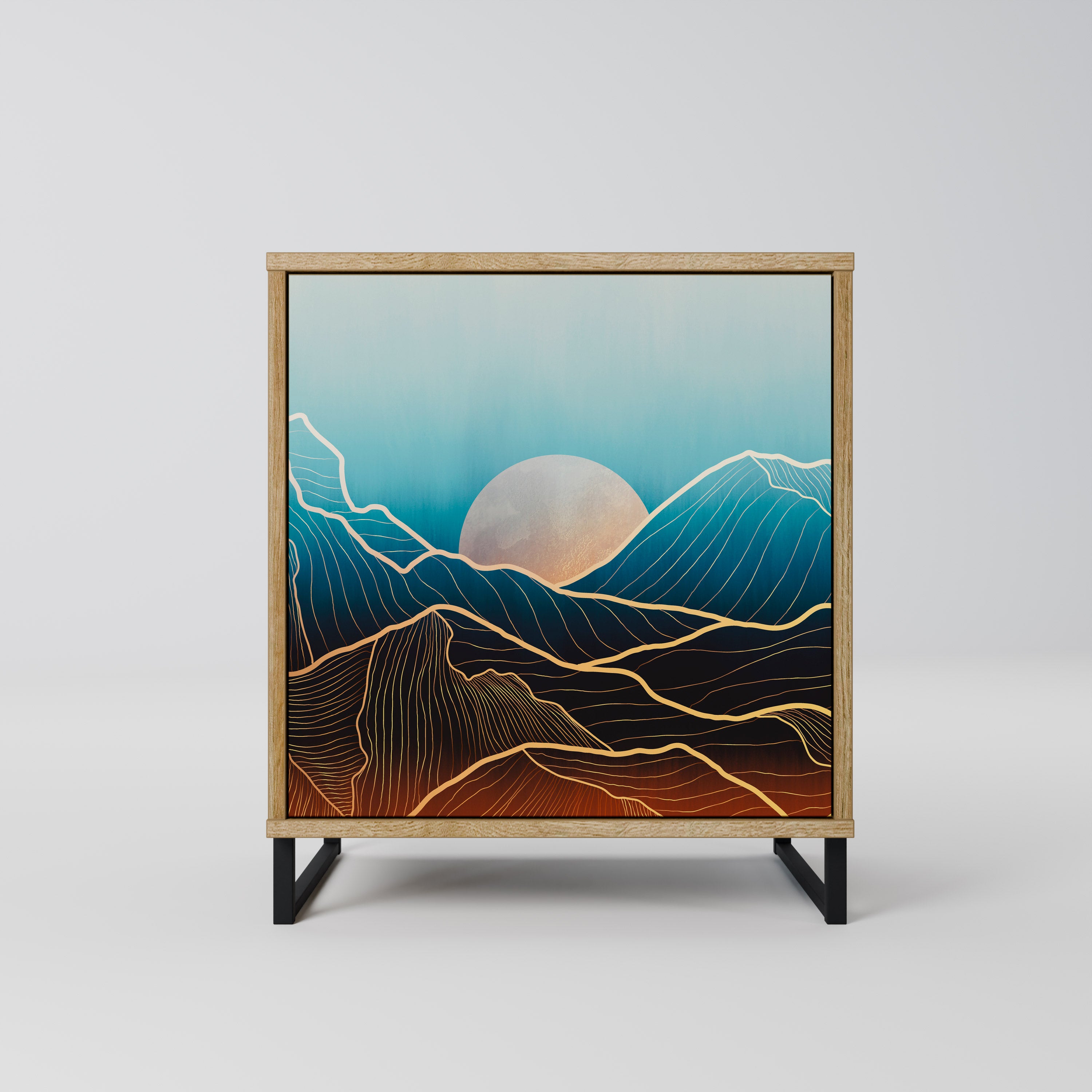 LUNAR SECRETS Komoda 1-drzwiowa korpus Dąb Riva