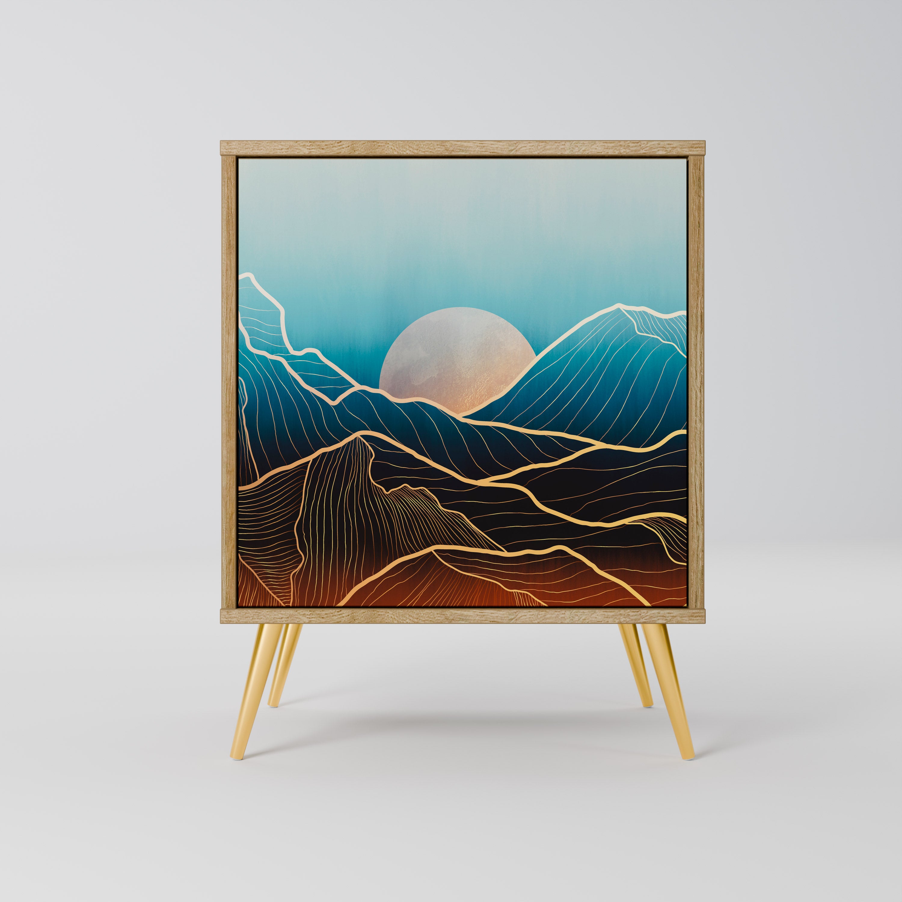 LUNAR SECRETS Komoda 1-drzwiowa korpus Dąb Riva