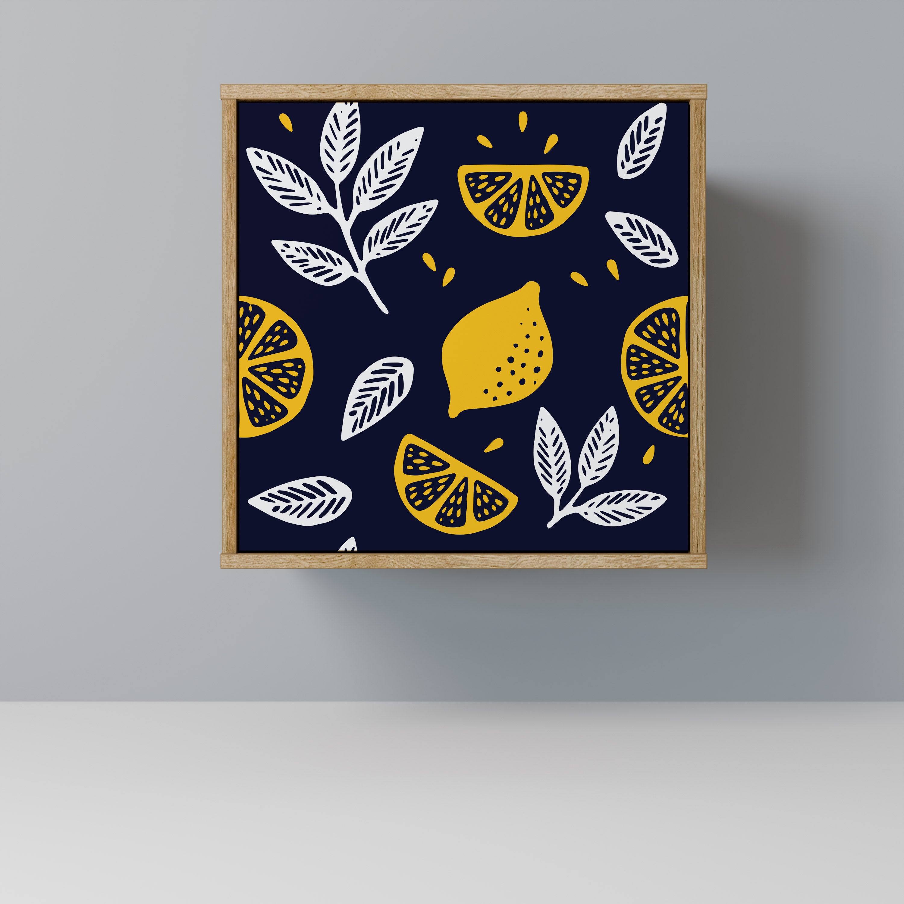 CITRUS BLACK AND WHITE Komoda 1-drzwiowa korpus Dąb Riva