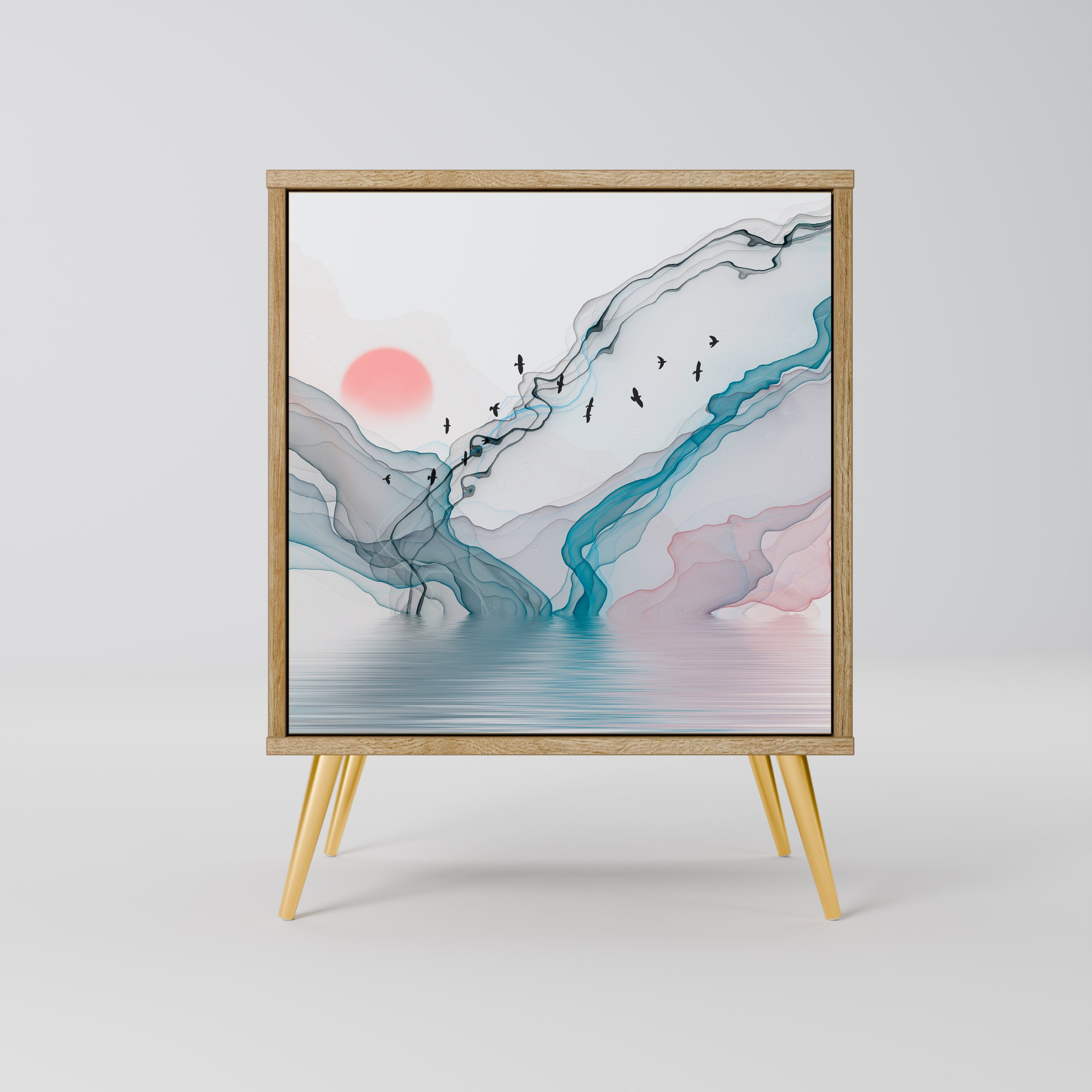 VELVET CROSSING Komoda 1-drzwiowa korpus Dąb Riva