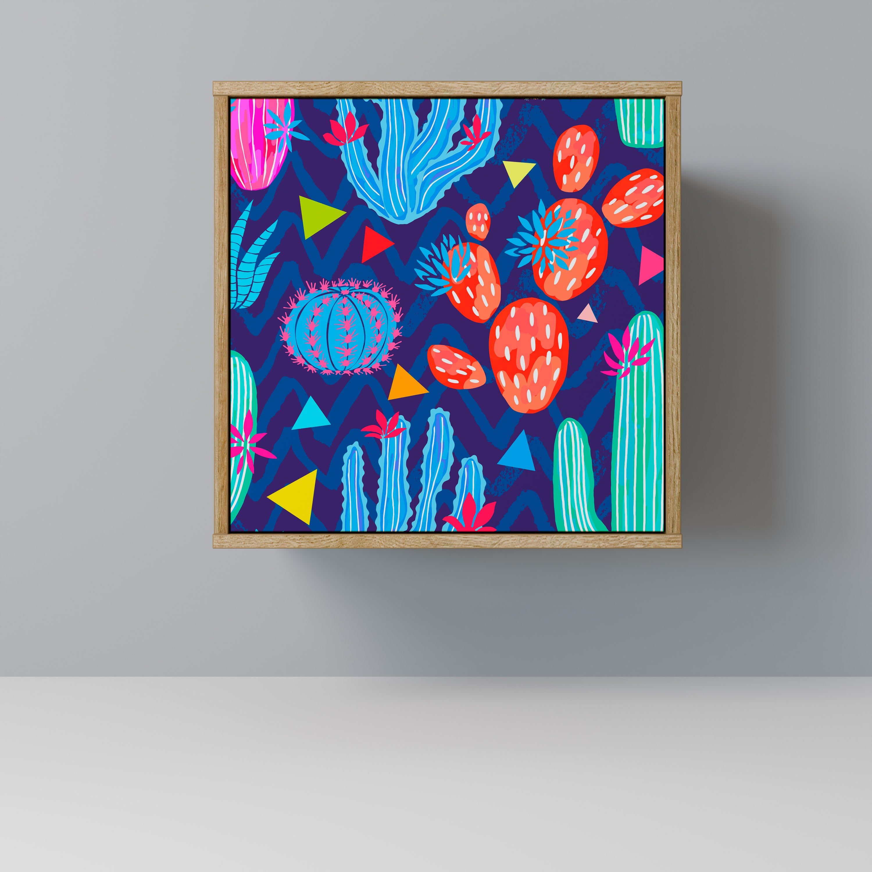 CACTUS VIBES Komoda 1-drzwiowa korpus Dąb Riva