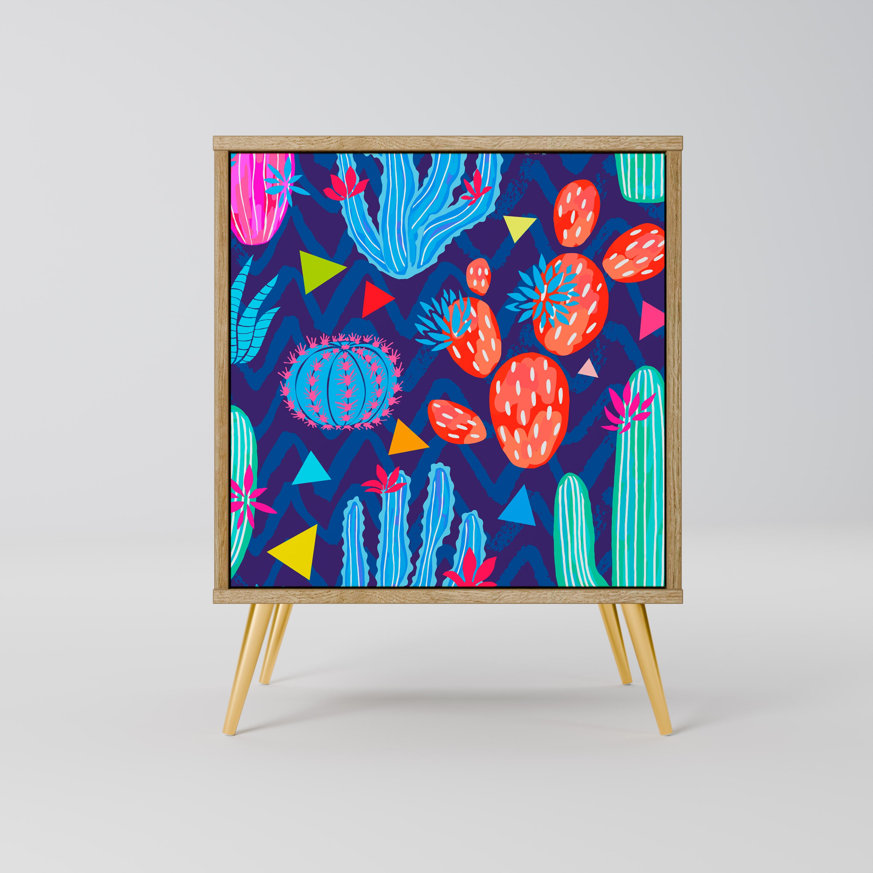 CACTUS VIBES Komoda 1-drzwiowa korpus Dąb Riva