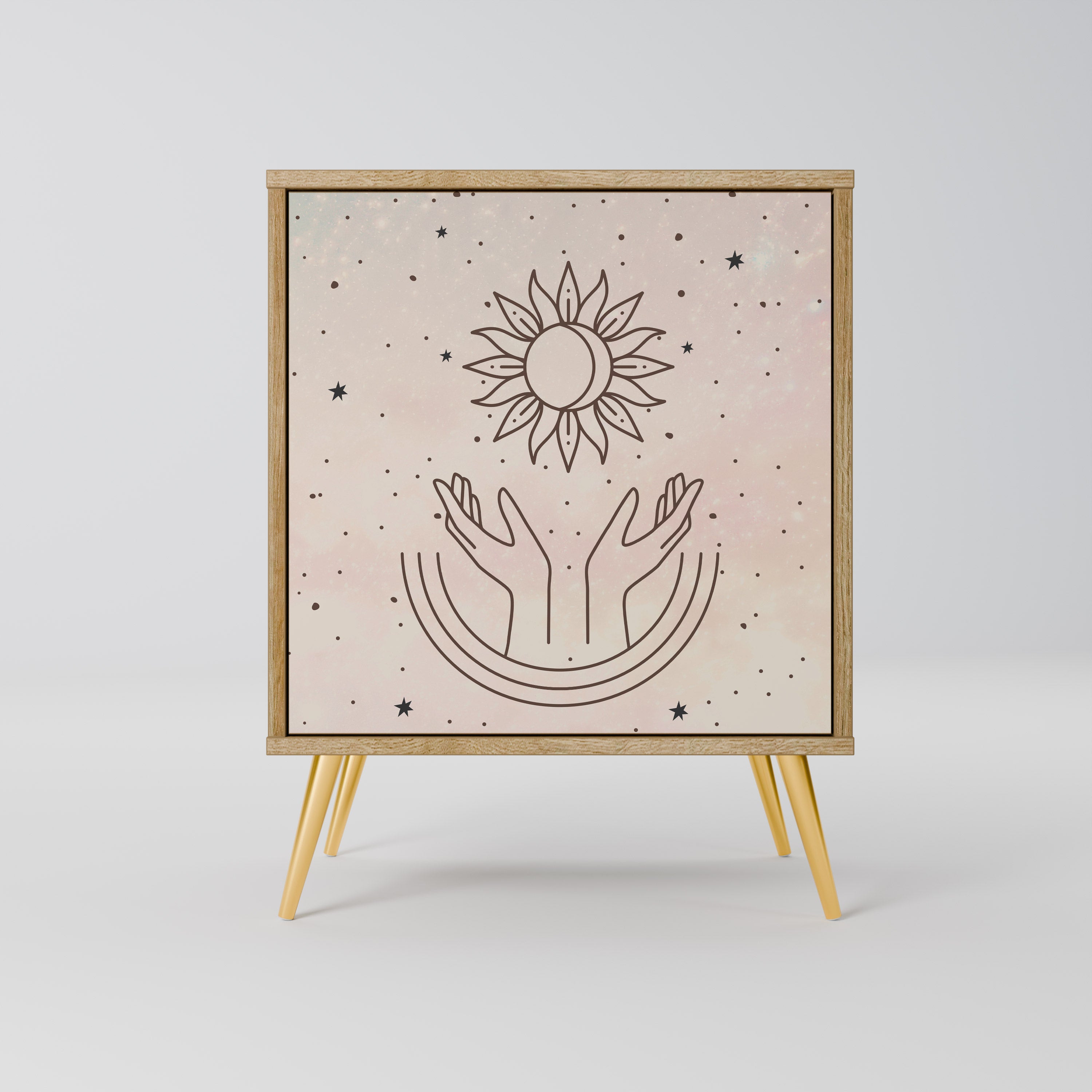 DELICATE BEAUTY Komoda 1-drzwiowa korpus Dąb Riva